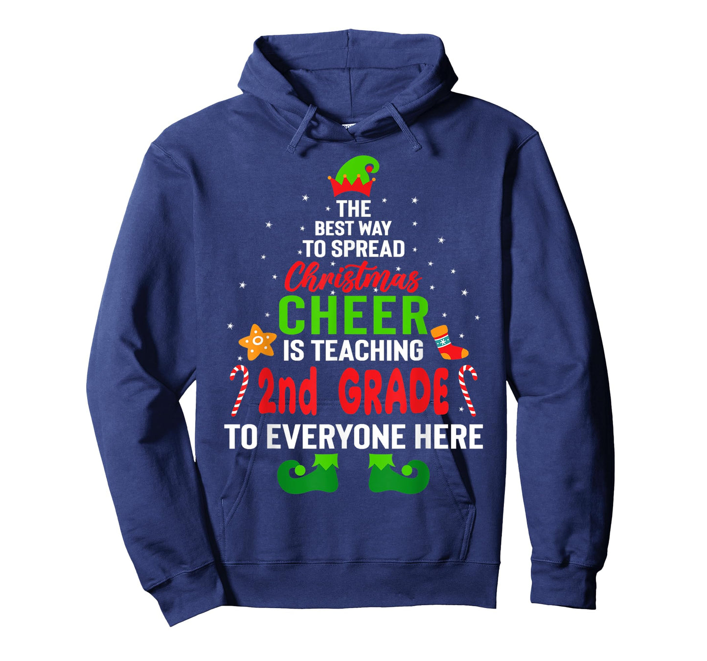 The Best Way to Spread Christmas Cheer Teaching 2nd Grade T-Shirt