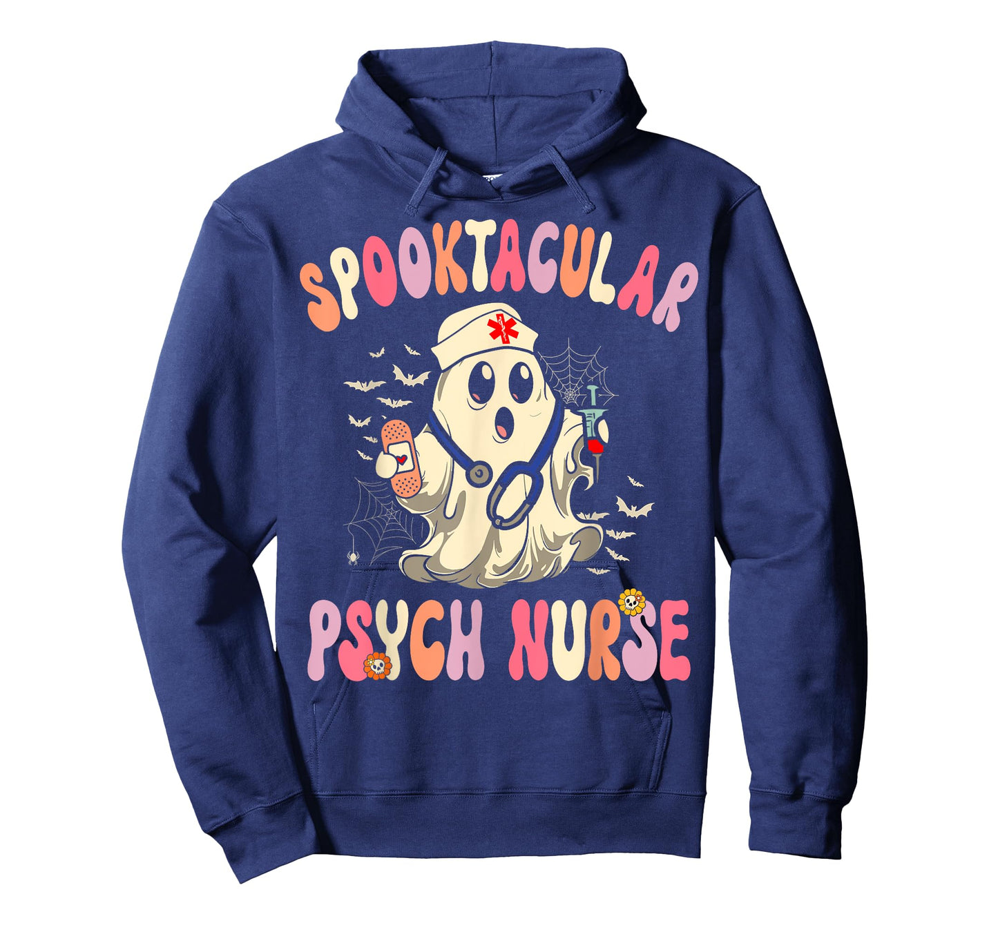 Spooktacular Psych Nurse Retro Halloween Ghost Nursing T-Shirt