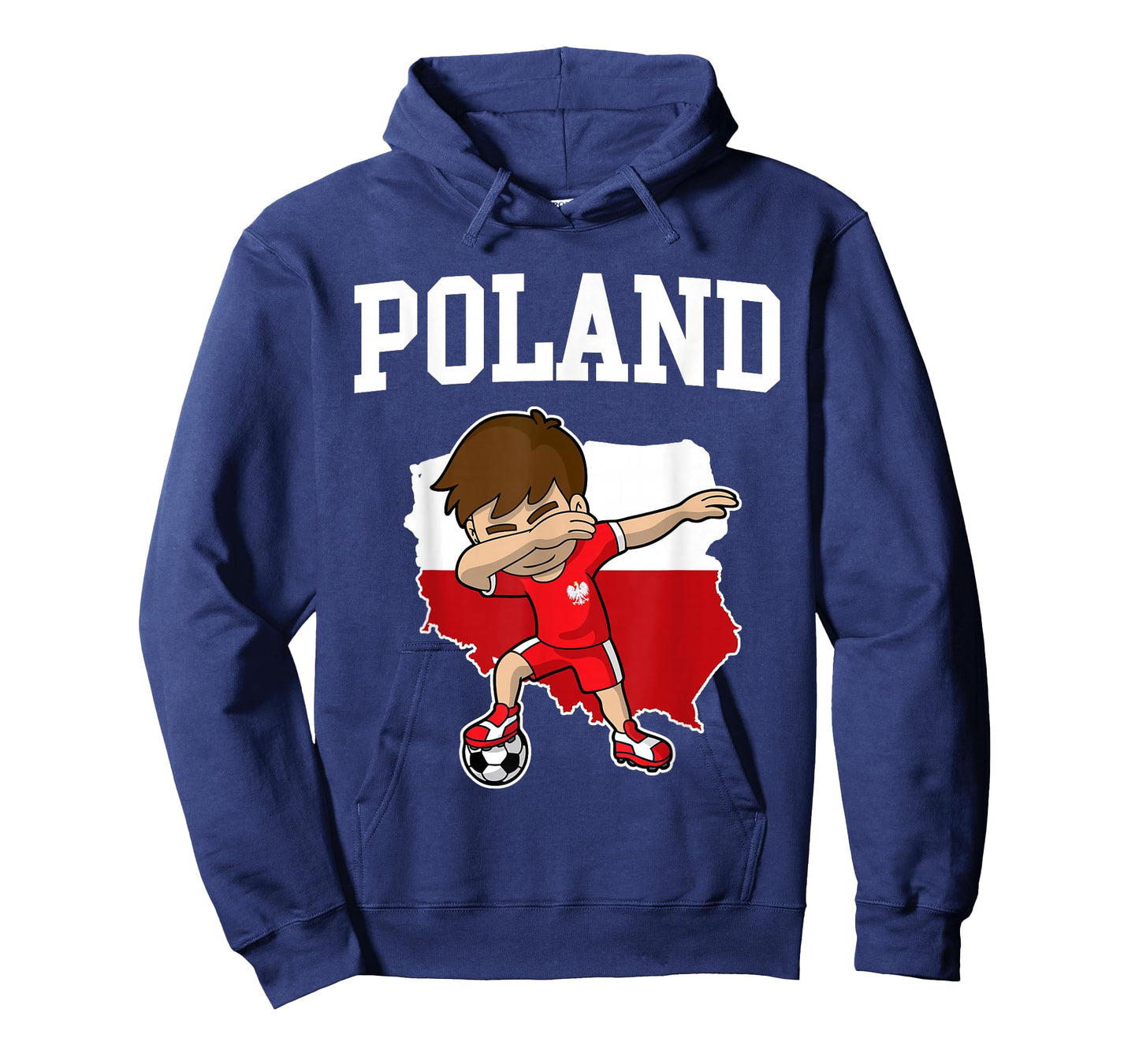 Poland Soccer Dabbing Football Polska Polish Kids T-Shirt