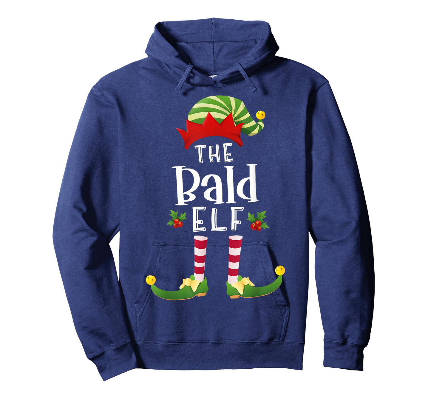 Bald Christmas Elf Matching Pajama X-Mas Party T-Shirt