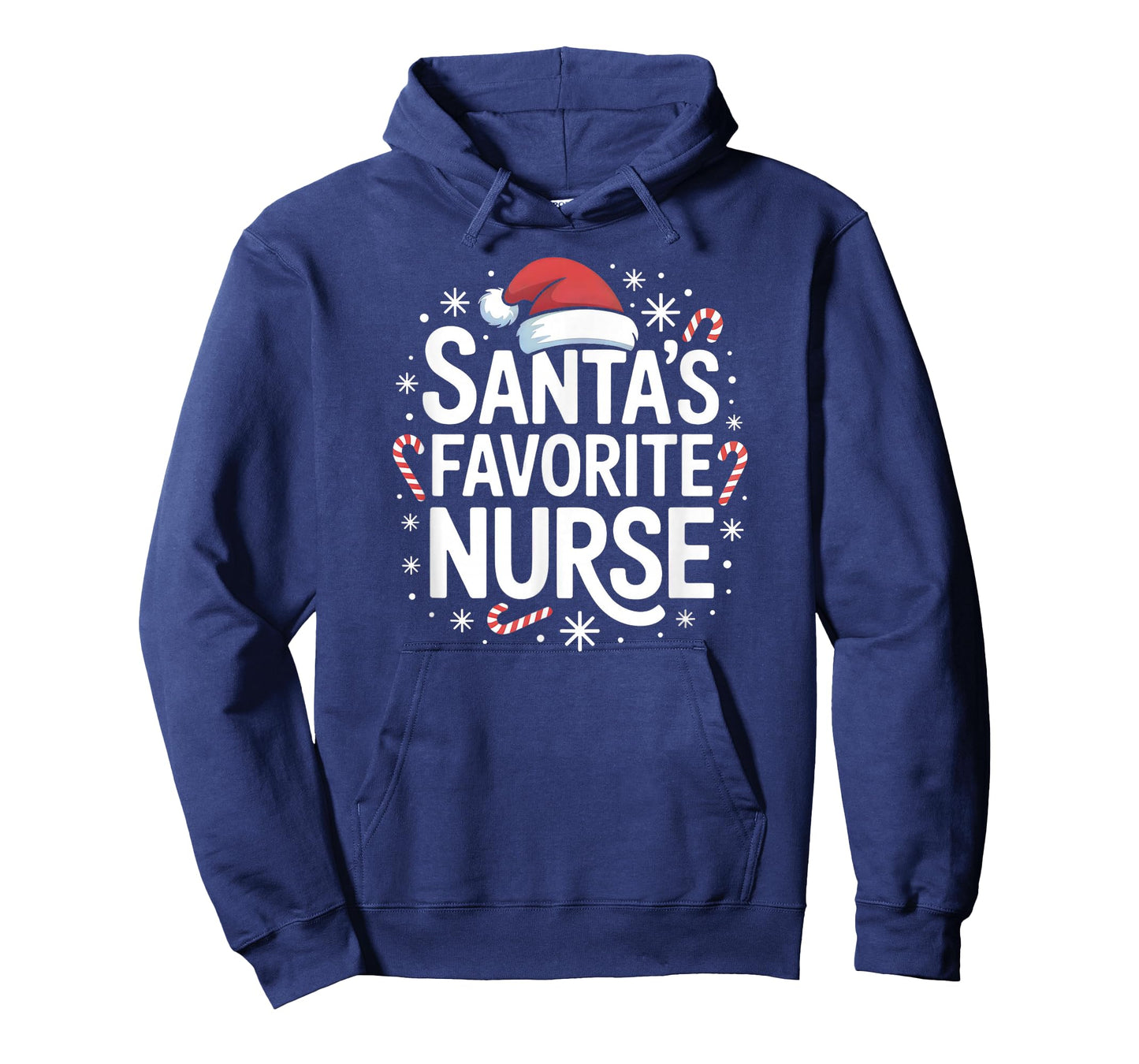 Santa's Favorite Nurse Christmas Candy Canes Snowflakes Vibe T-Shirt