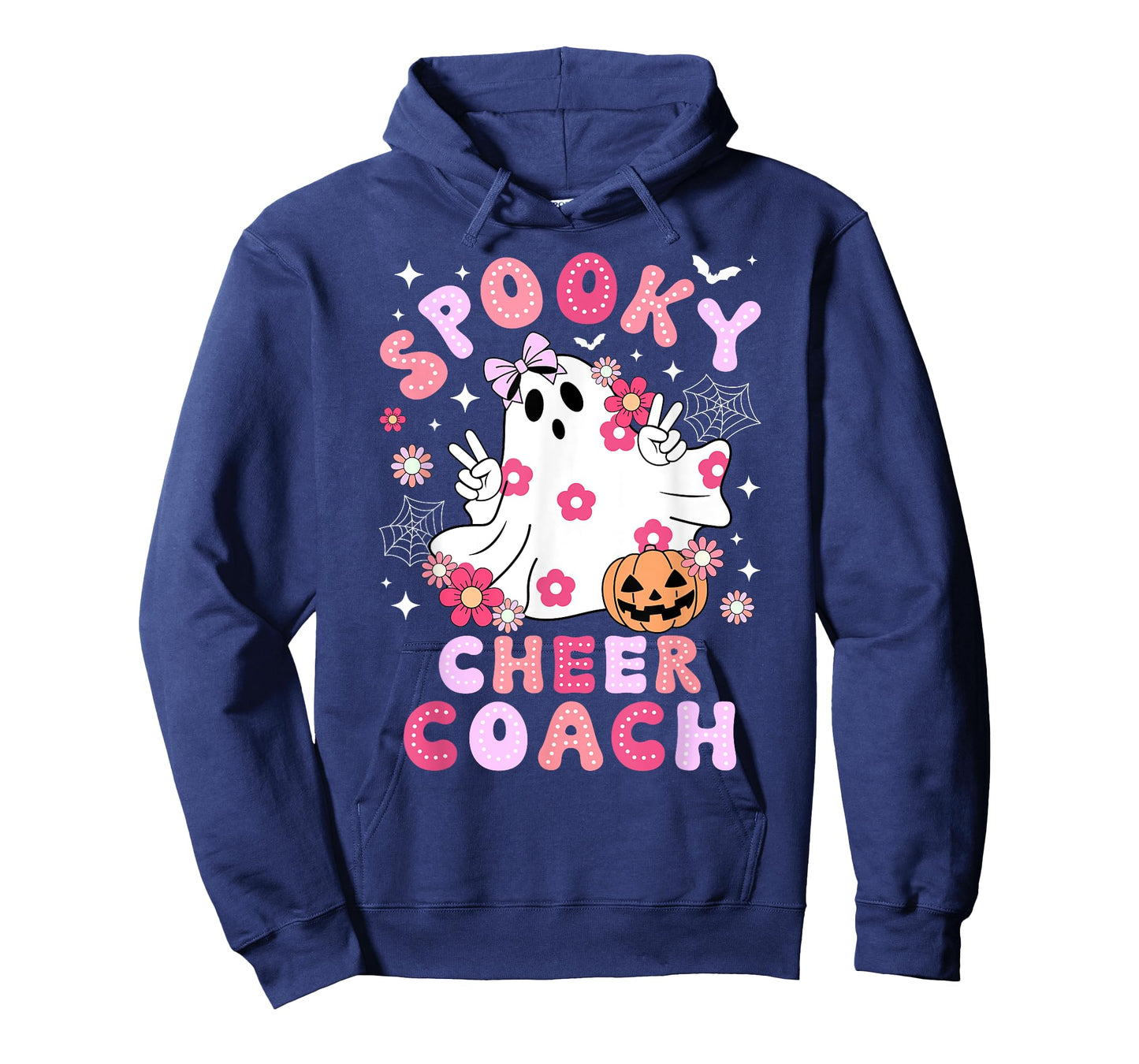 Spooky Cheer Coach Halloween Cheerleading Coach Groovy T-Shirt