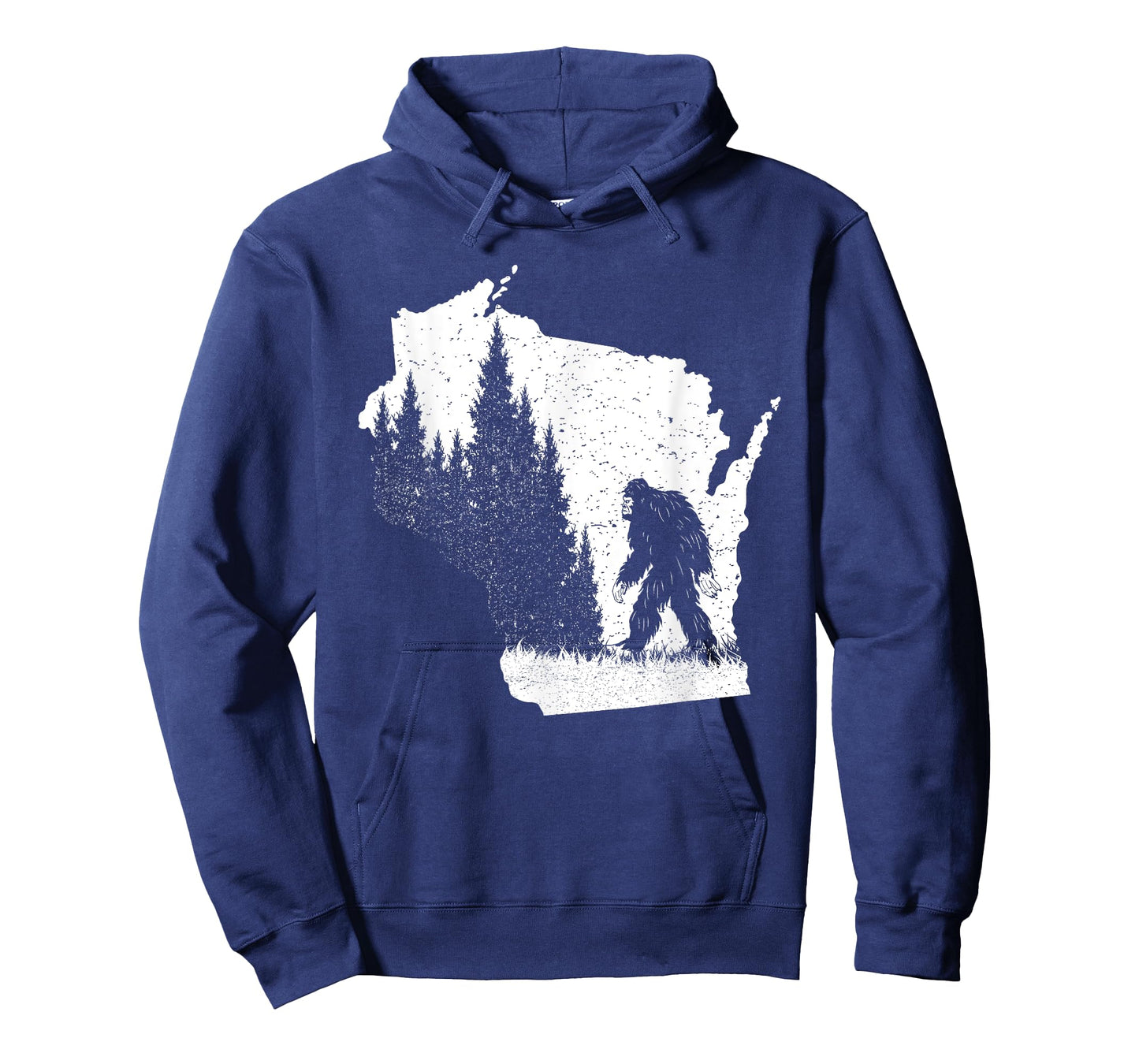 Wisconsin Bigfoot Pride Sasquatch Silhouette Forest Lovers T-Shirt