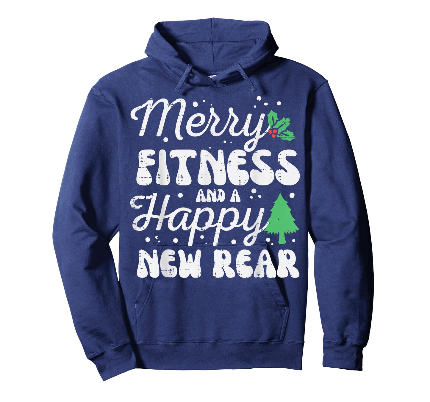 Christmas Merry Fitness Happy New Rear Xmas Workout Women T-Shirt