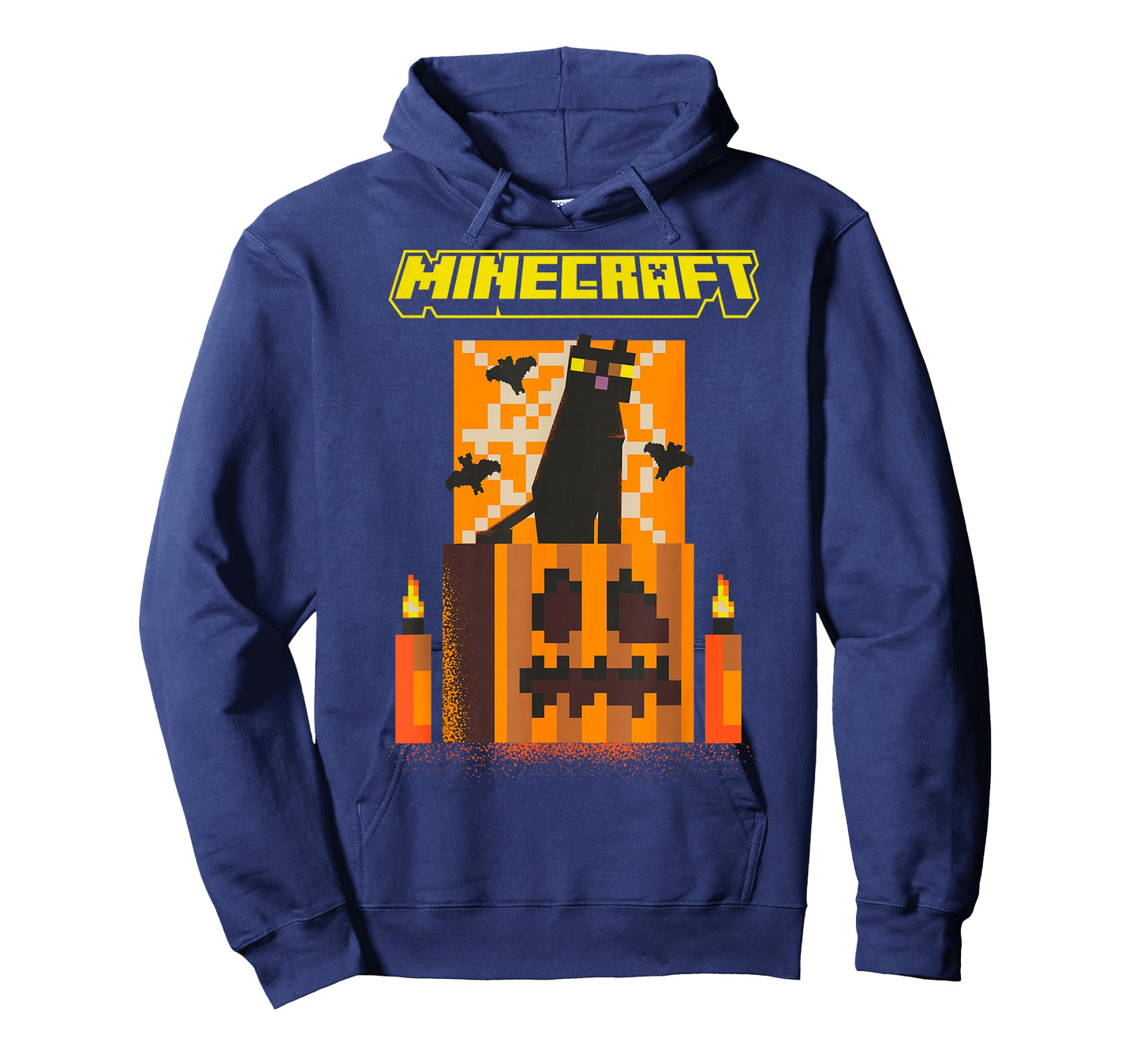 Minecraft Halloween Black Cat On Pumpkin Scene T-Shirt