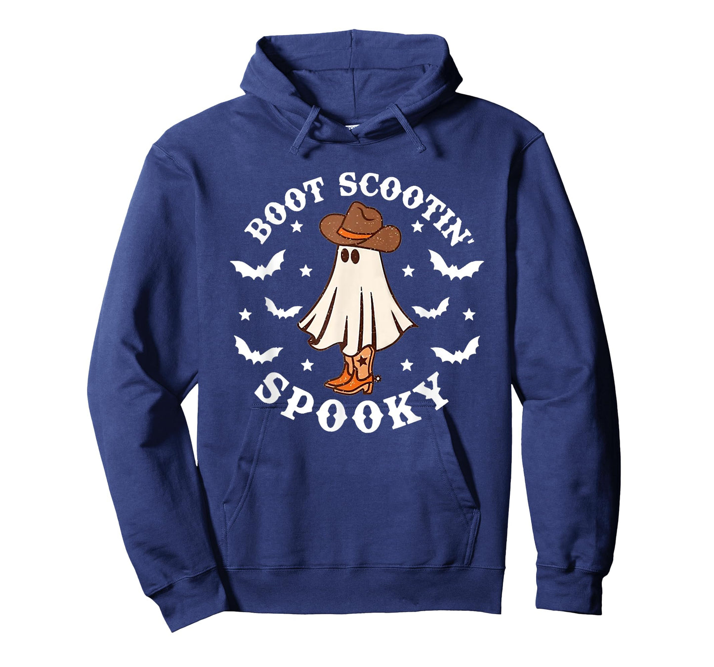 Retro Western Halloween Cute Ghost Funny Boot Scootin Spooky T-Shirt