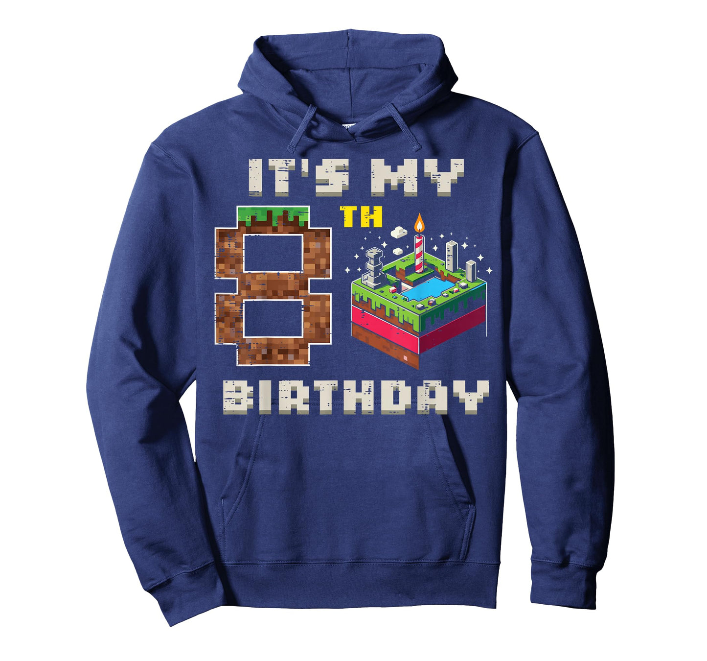 My 8th Birthday Pixel Game 8 Cake Video Gamer Boys Kid Youth T-Shirt