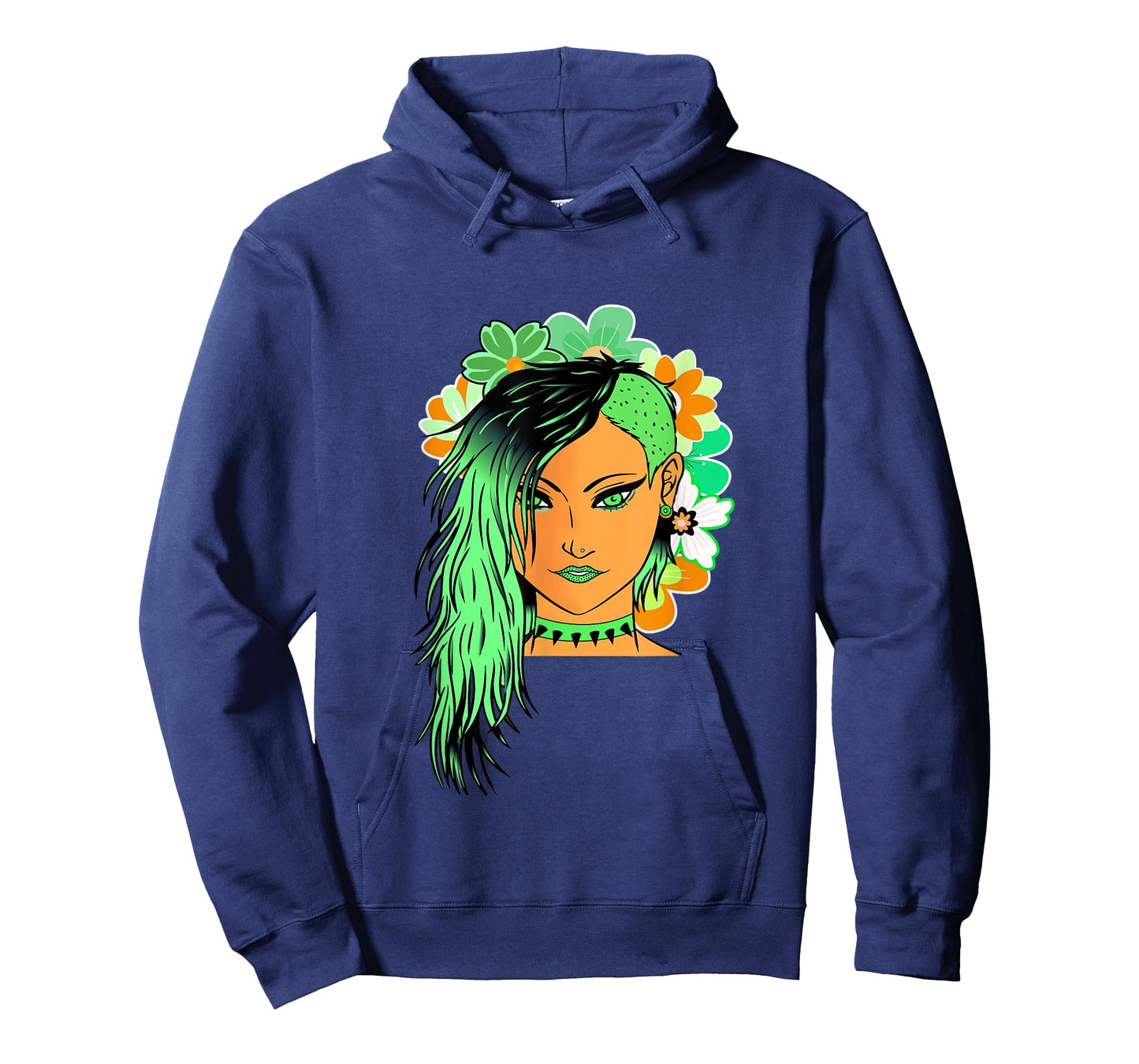 Kawaii Anime fairy floral emo goth teen girl lime green T-Shirt