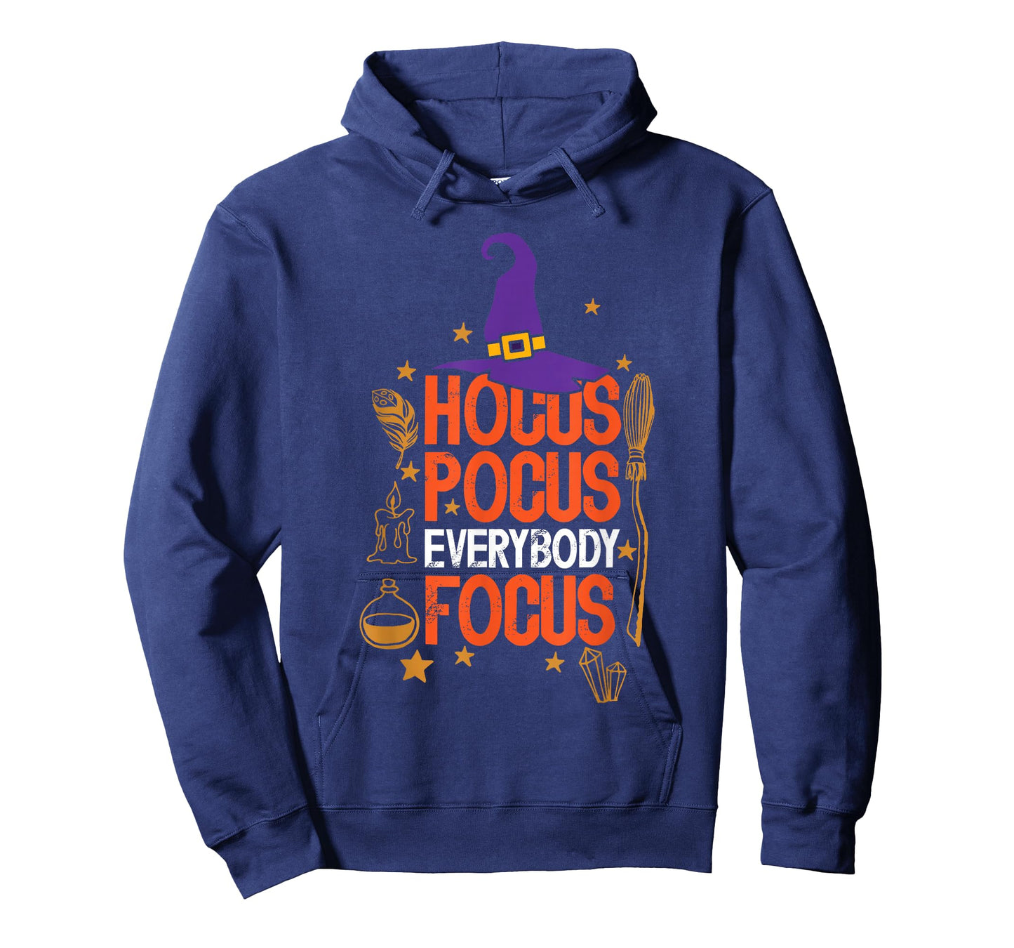 Witchy Halloween Hocus Pocus Everybody Focus Teacher Pumpkin T-Shirt