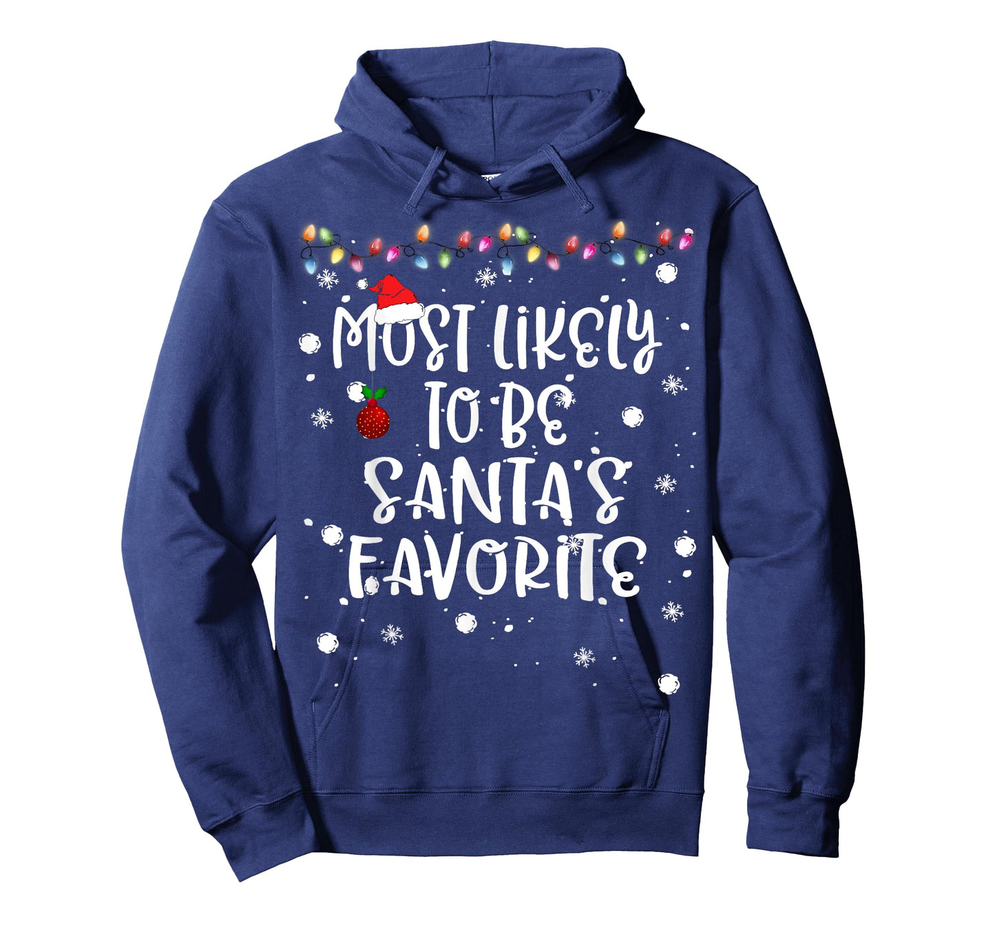 Most Likely To Be Santas Favorite Christmas Women Family Fun T-Shirt