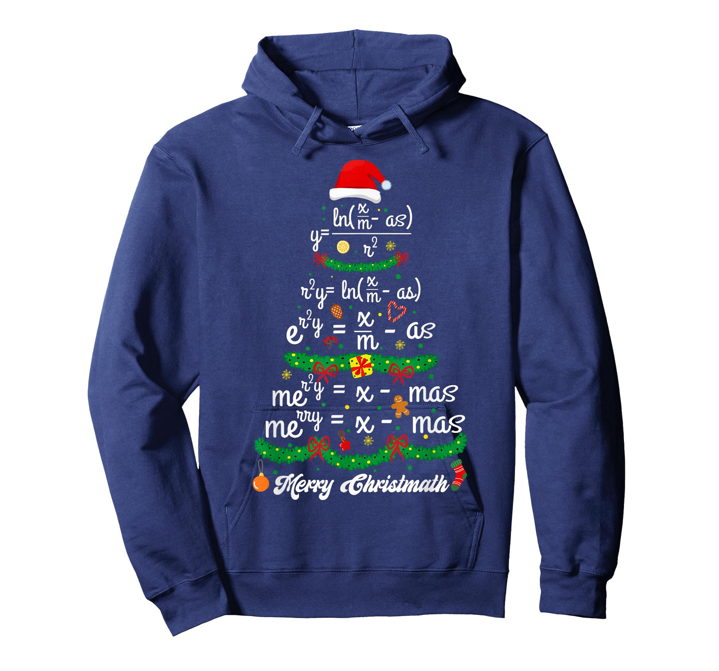 Merry Christmas Tree Math Teacher Xmas Tee Merry Christmath T-Shirt