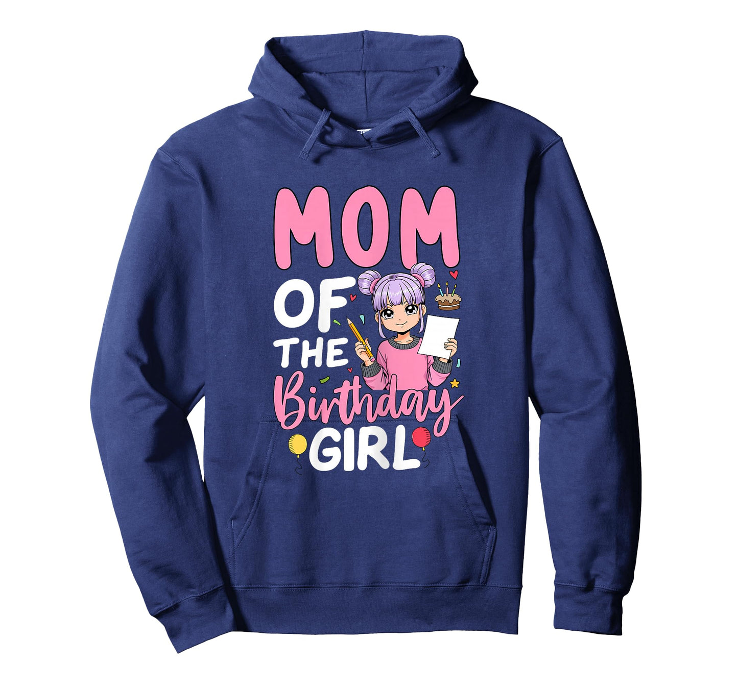 Mom Of The Birthday Girl Anime Sketching Girl Birthday T-Shirt