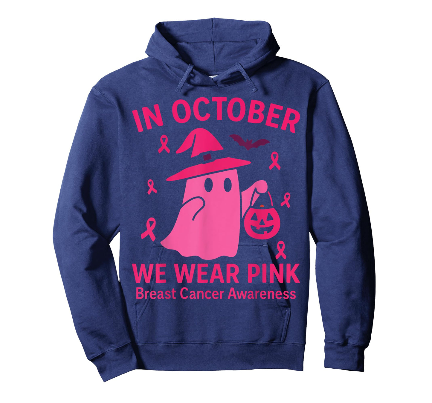 Breast Cancer Women Halloween in October We Wear Pink Ghost T-Shirt