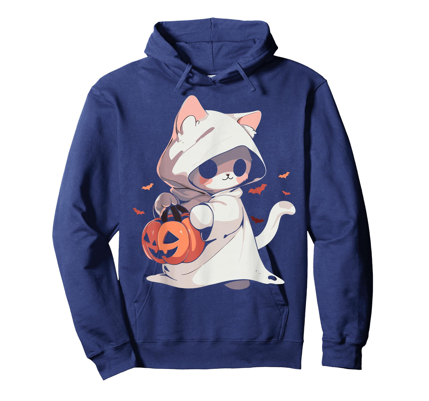 Cat Ghost Kawaii Neko Anime Halloween Costume Pumpkin Lover T-Shirt