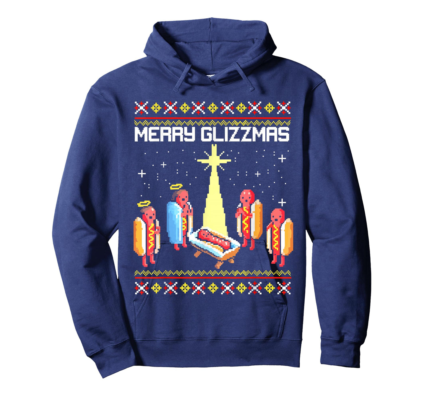 Merry Glizzmas Tacky Funny Merry Christmas Hotdogs T-Shirt