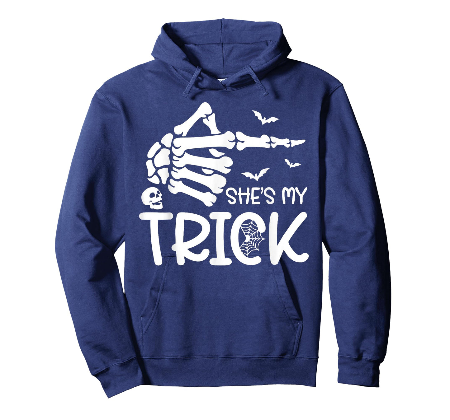 Halloween She's My Trick Funny Ghost Skeleton Spooky Couples T-Shirt