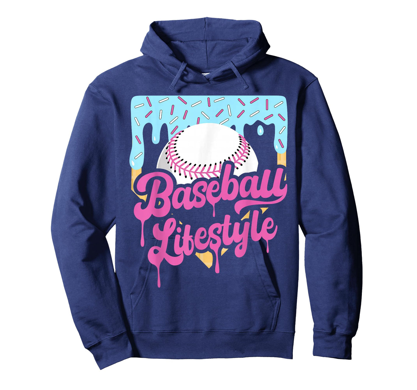 Baseball Lifestyle Home Plate Ice Cream Drip Men Boys Youth T-Shirt