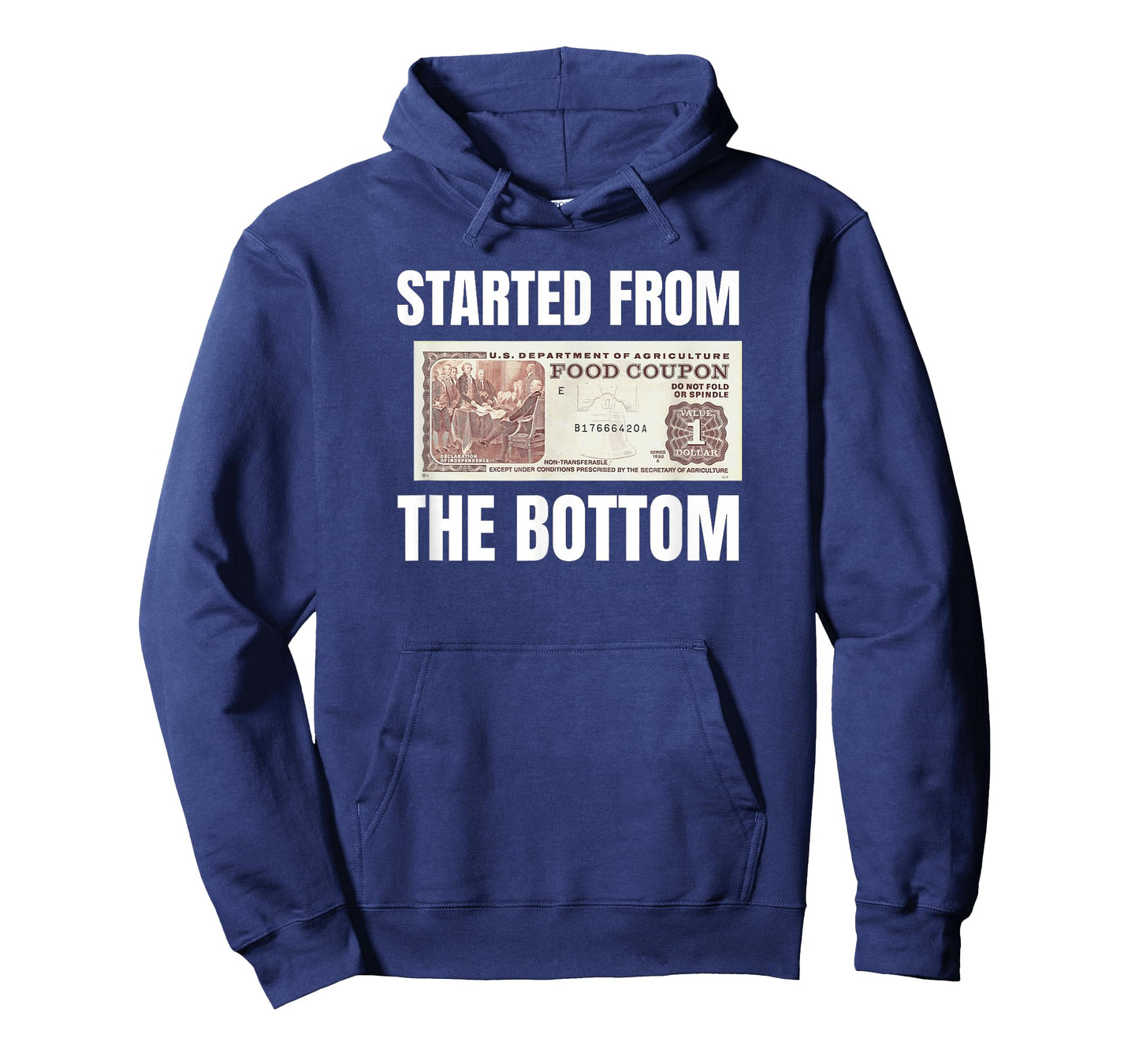 Started At The Bottom Funny Food Stamp 80's 90's kids Know T-Shirt