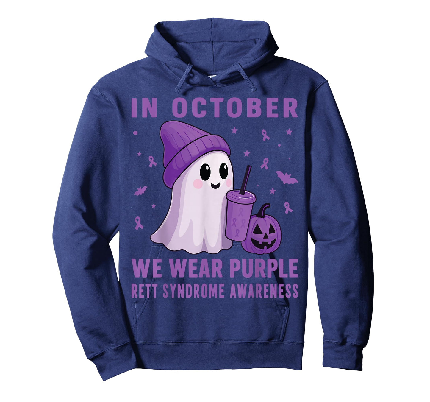Halloween Boo Rett Syndrome Awareness in October Purple T-Shirt