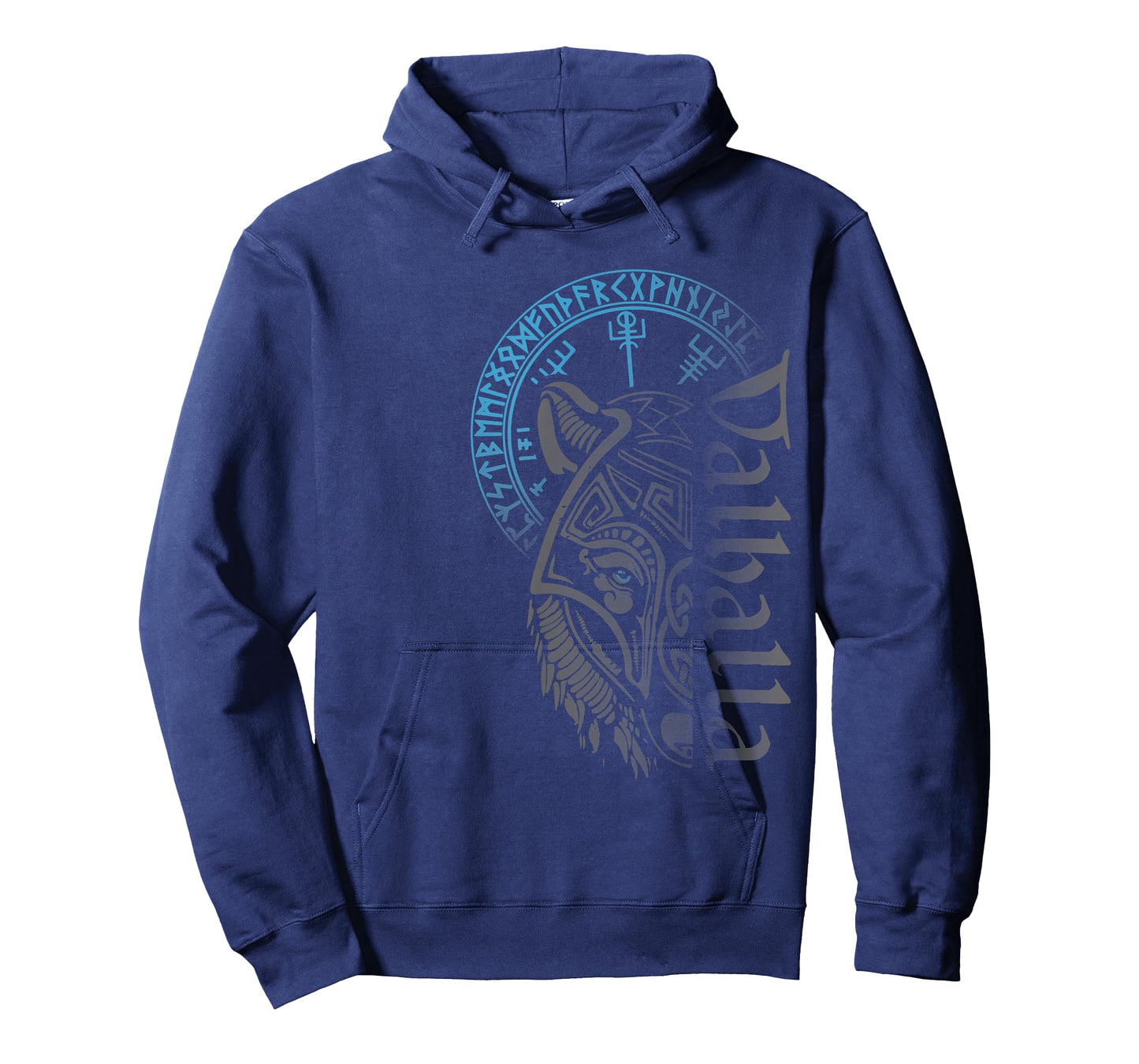 Walhalla Wolf Mask Odin Runes Nordic Compass Viking T-Shirt