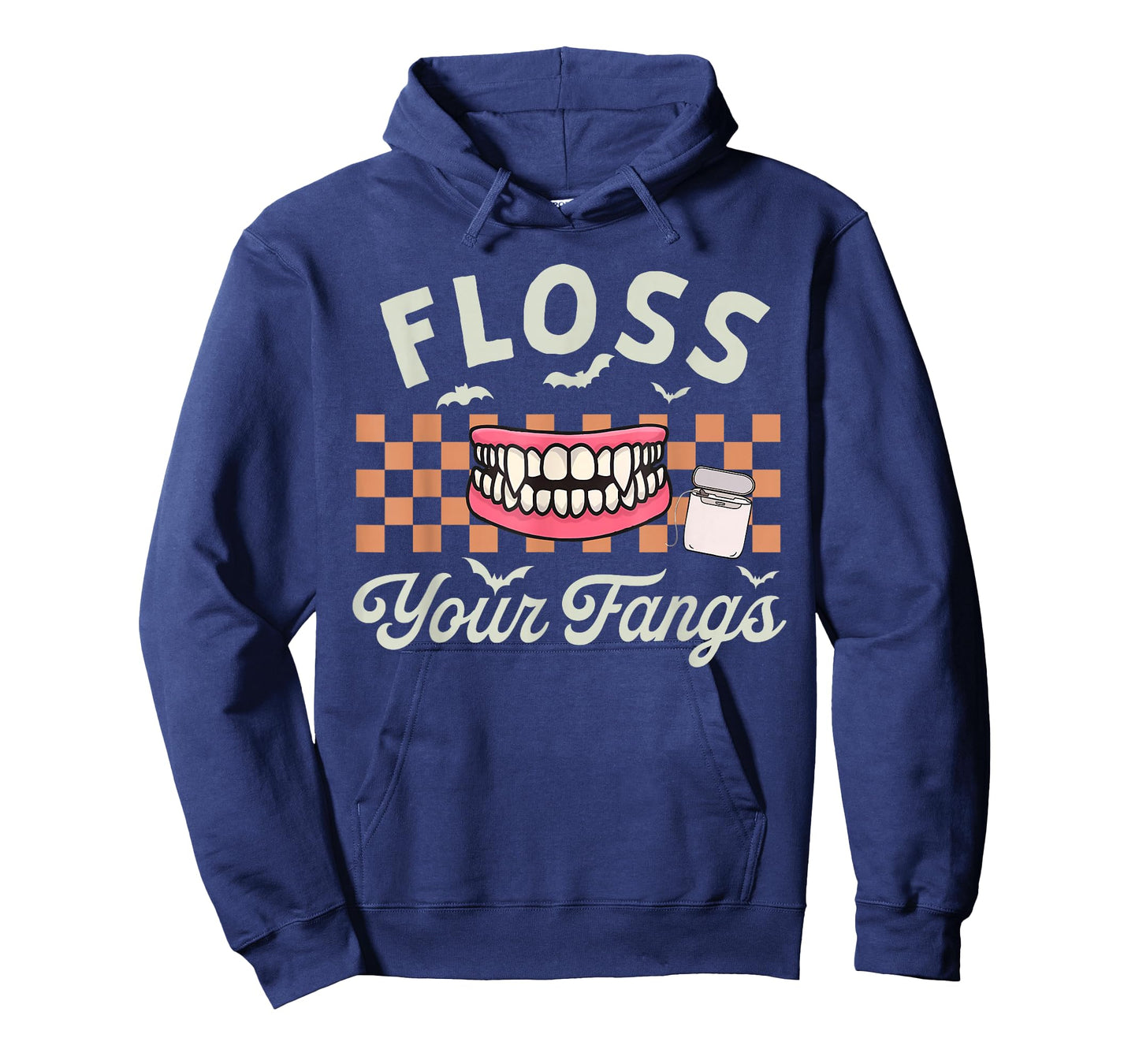 Retro Funny Teeth Floss Your Fangs Dentist Spooky Halloween T-Shirt