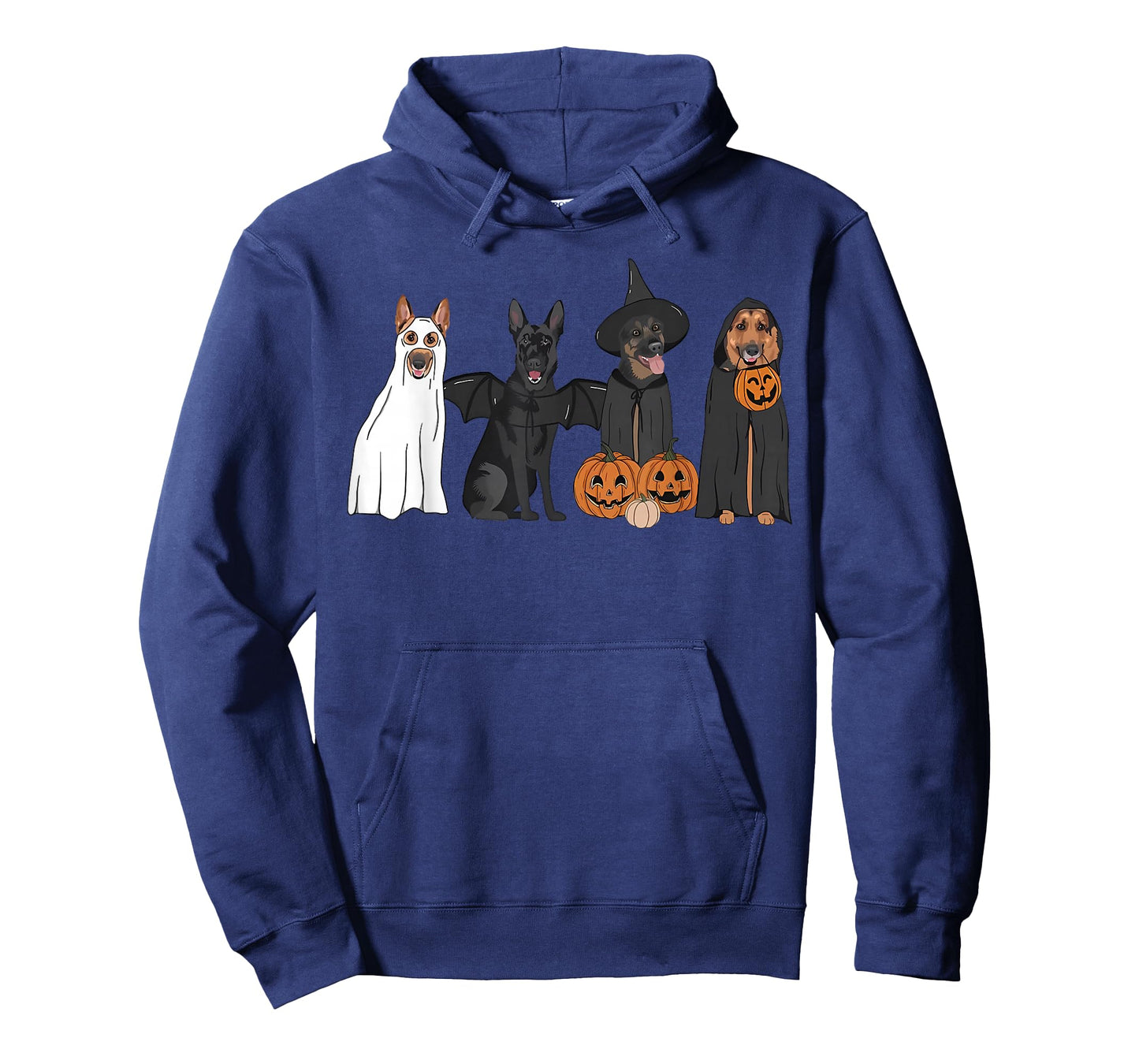 German Shepherd Dogs Lovers Ghost Witch Halloween Spooky T-Shirt