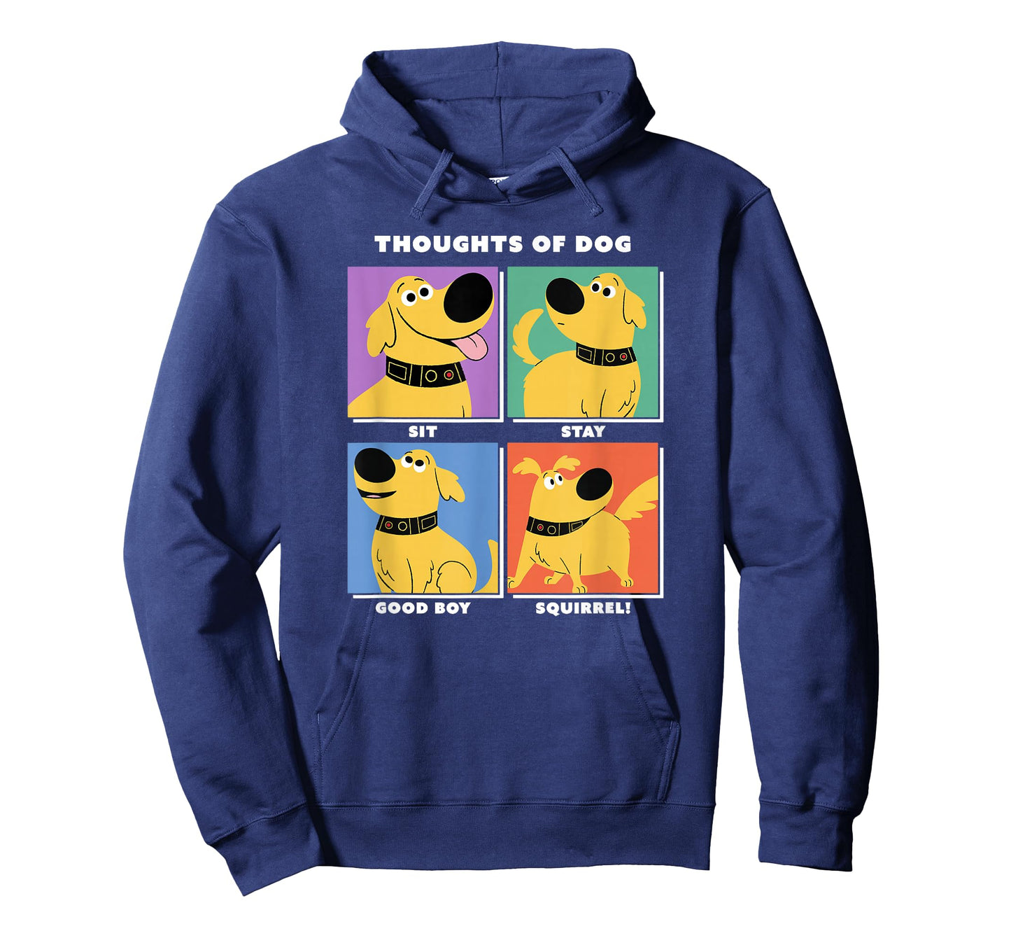 Disney Pixar Up Dug Thoughts of Dog Expressions Box Up T-Shirt Small