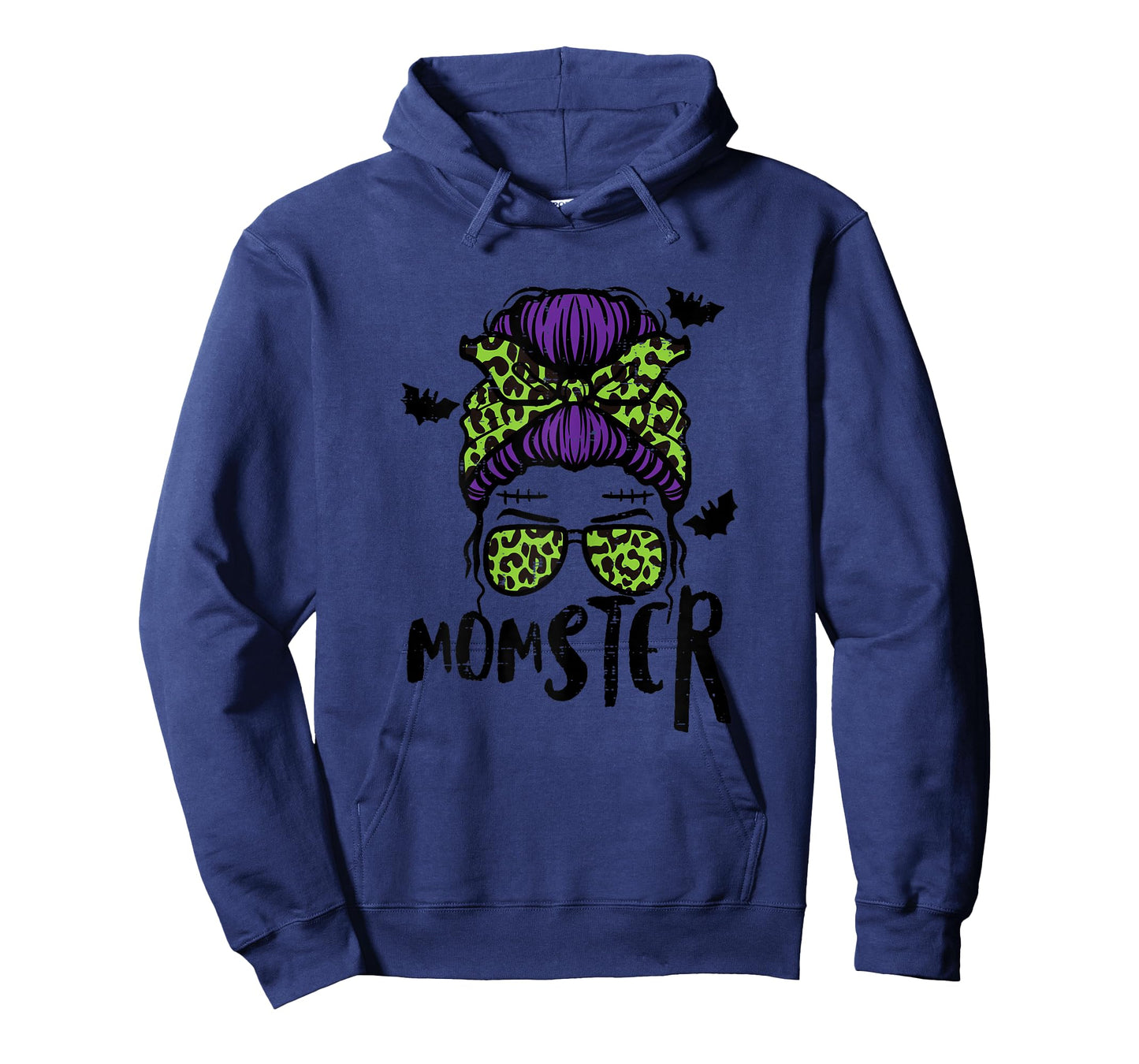 Halloween Momster Messy Bun Monster Mom Costume Mommy Mama T-Shirt