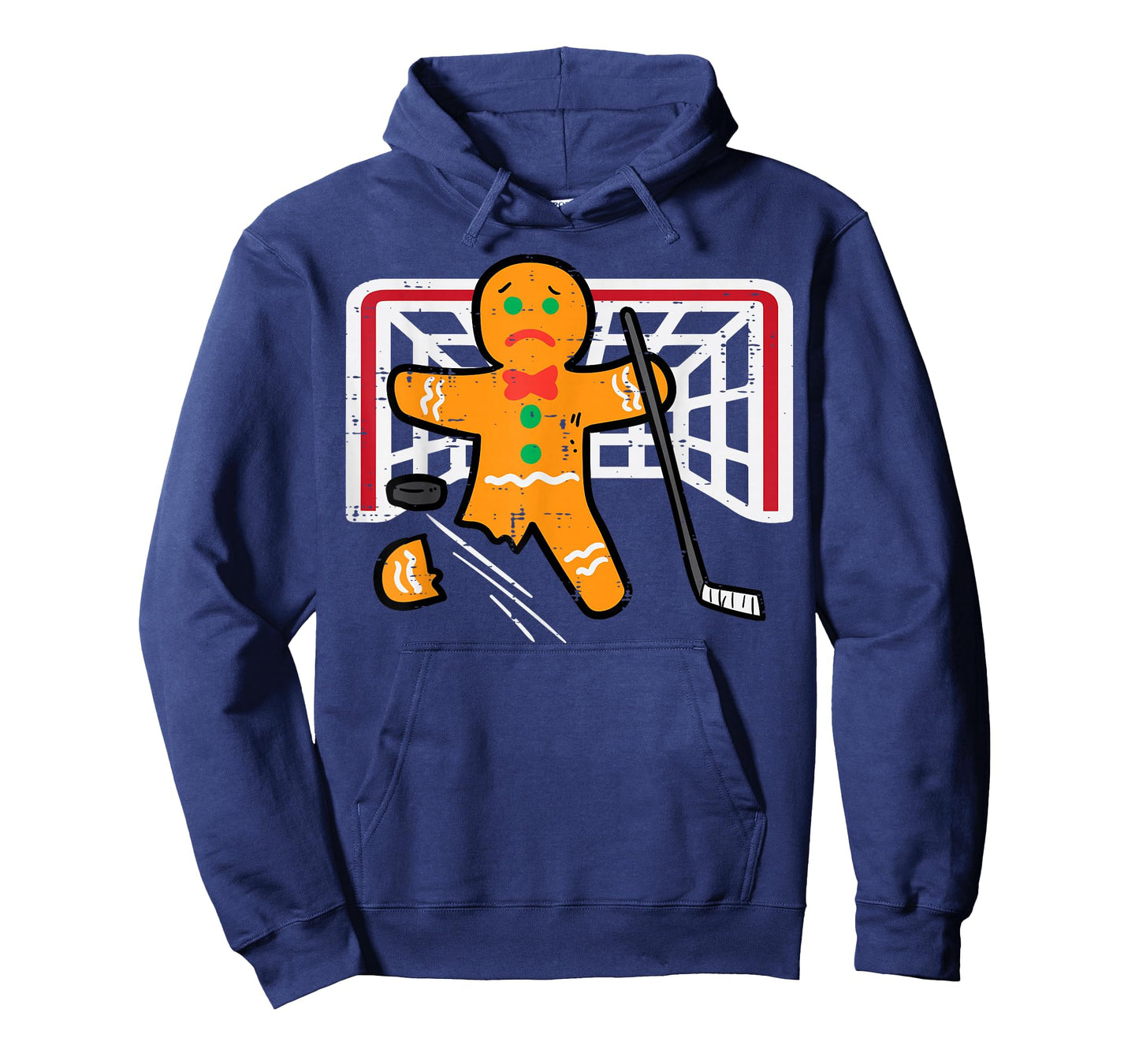 Christmas Gingerbread Man Ice Hockey Fun Xmas Men Boys Kids T-Shirt