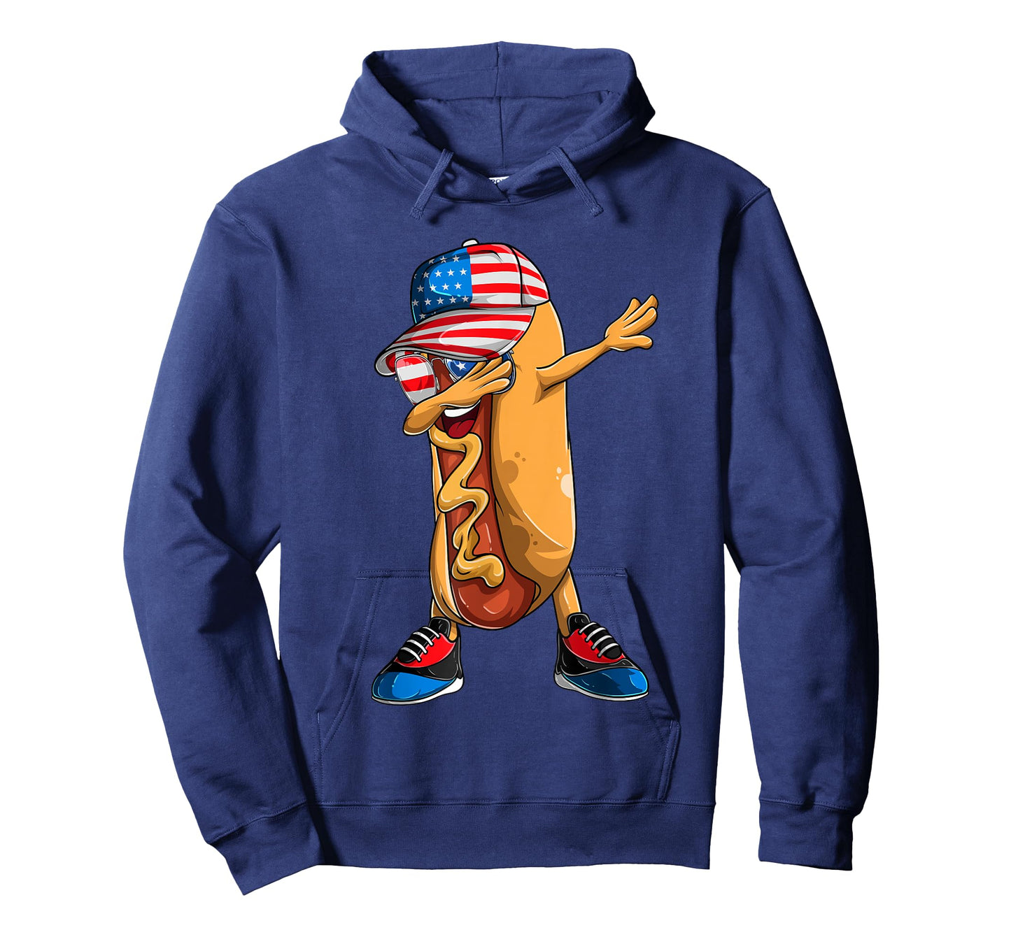 Hot Dog Shirts Boy, July 4th Shirts For Women Dabbing Hotdog T-Shirt