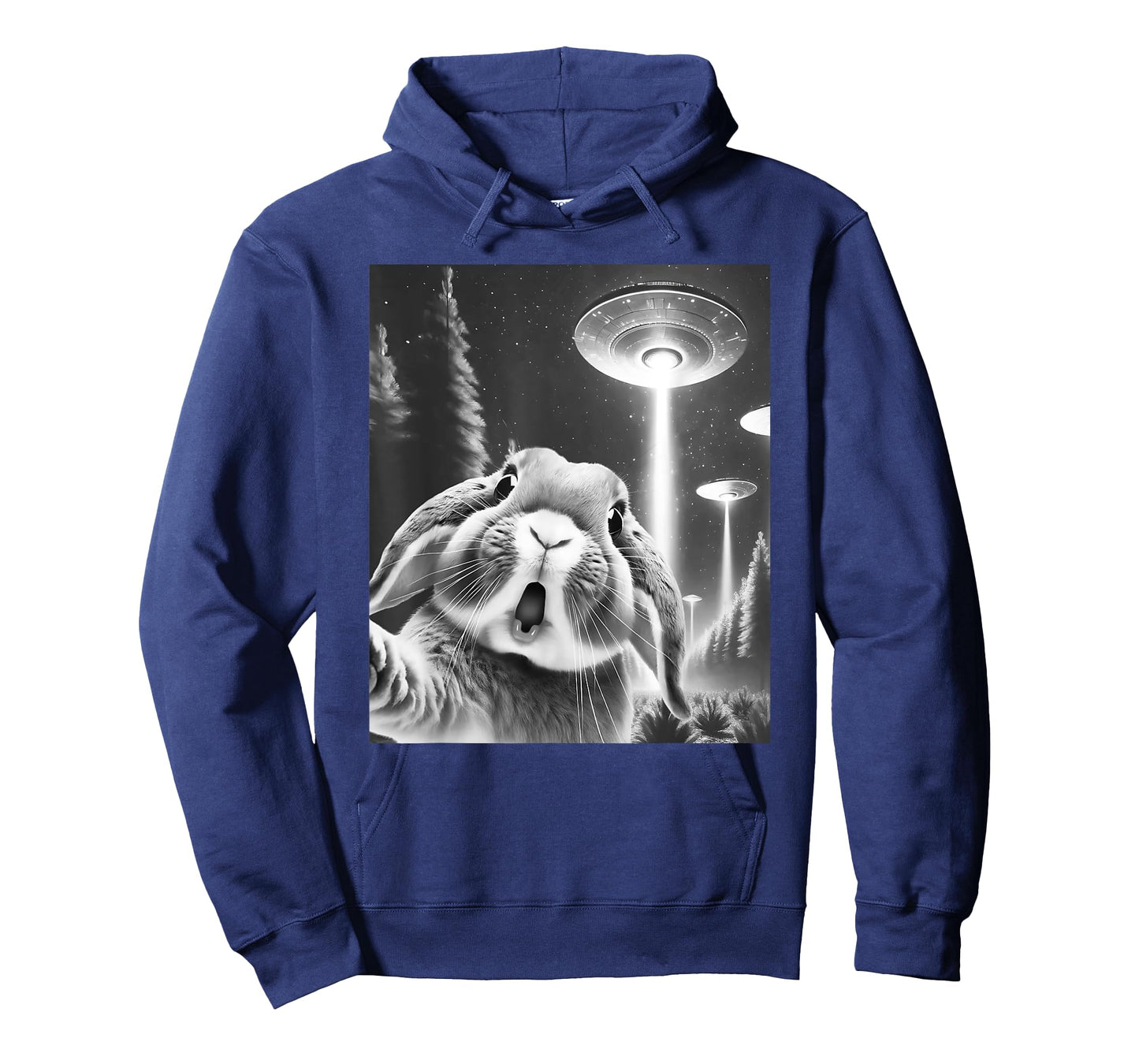 Funny Rabbit Alien UFO Taking a Selfie Animal Lover T-Shirt