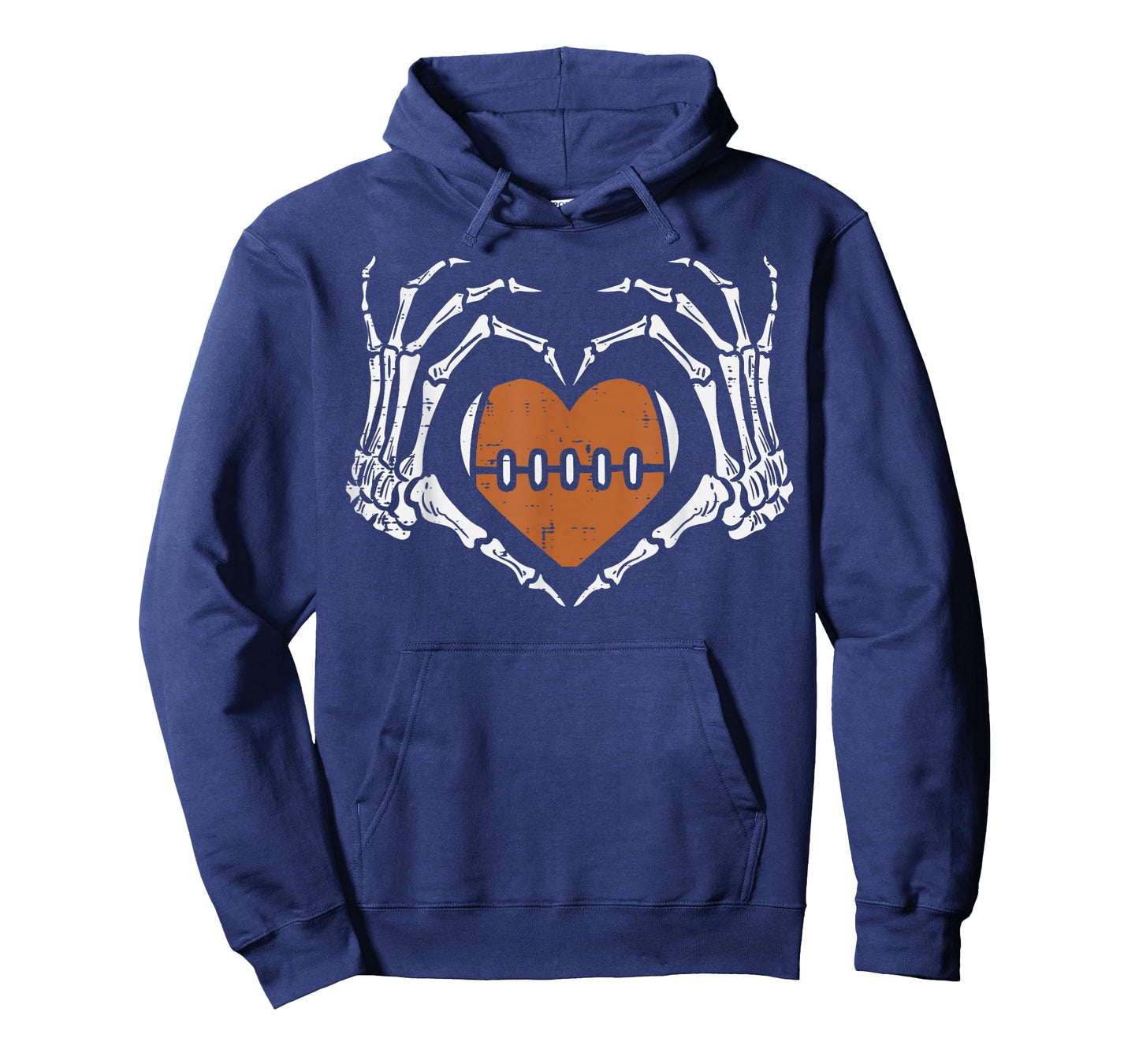 Halloween Football Heart Skeleton Hand Costume Boys Kids Men T-Shirt