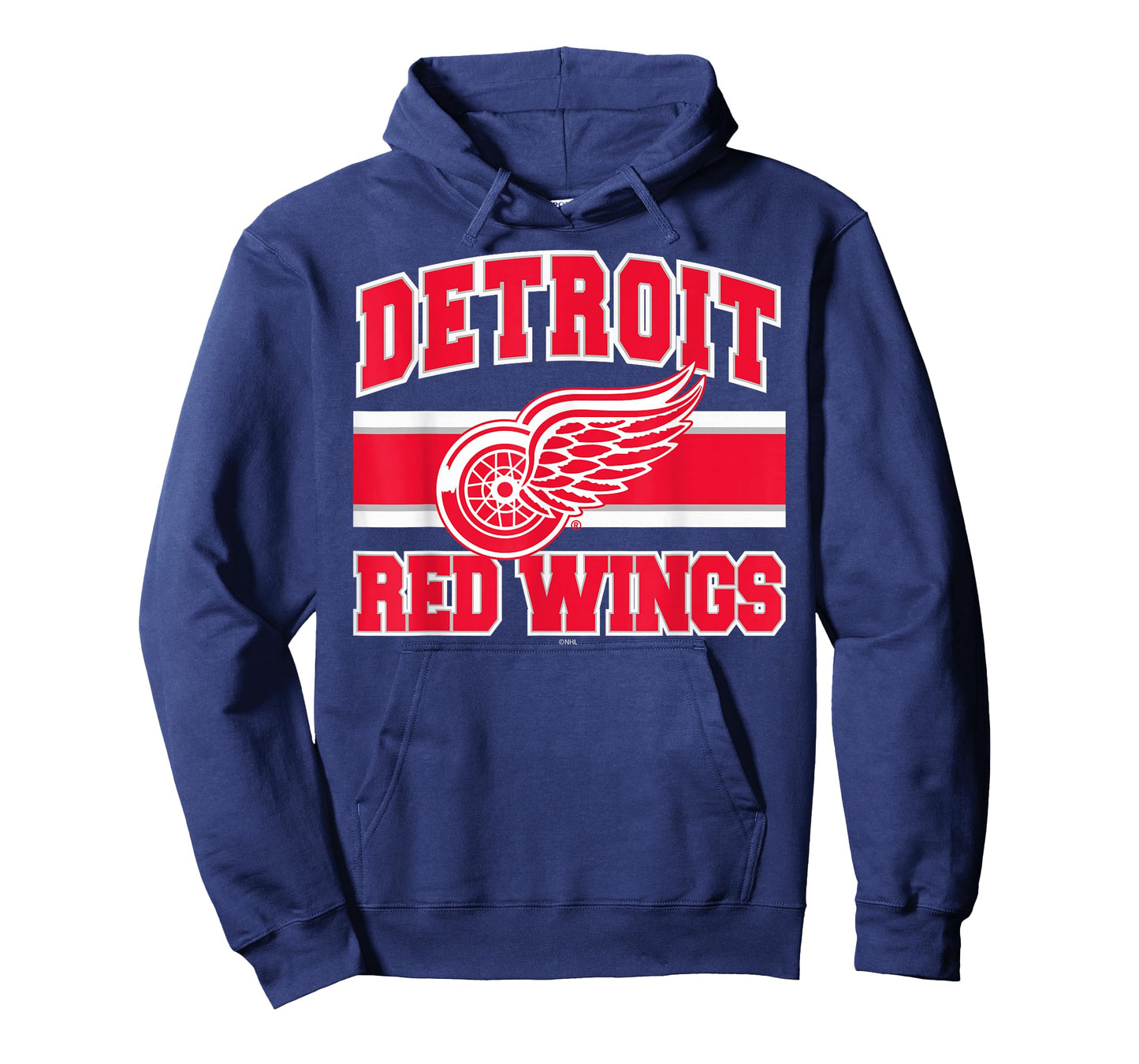Detroit Red Wings Stripe Black Officially Licensed T-Shirt