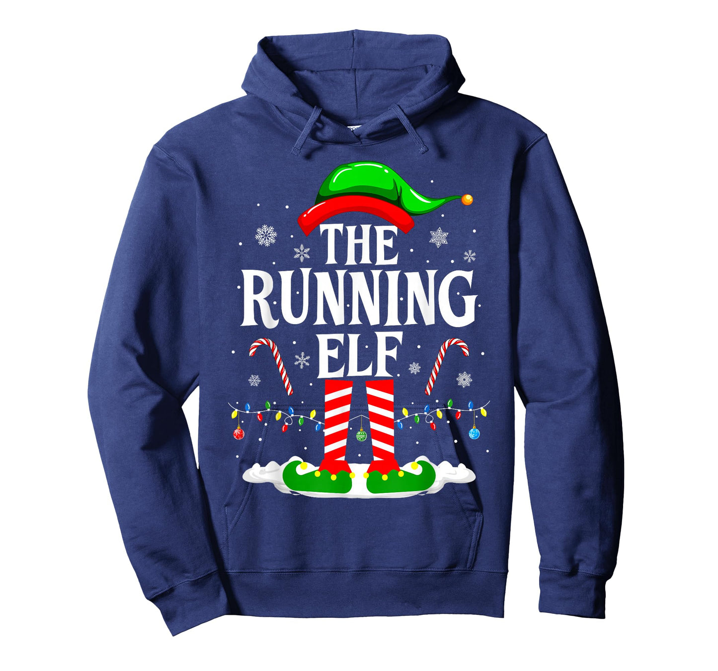 The Running Elf Xmas Running Funny Runner Christmas Running T-Shirt