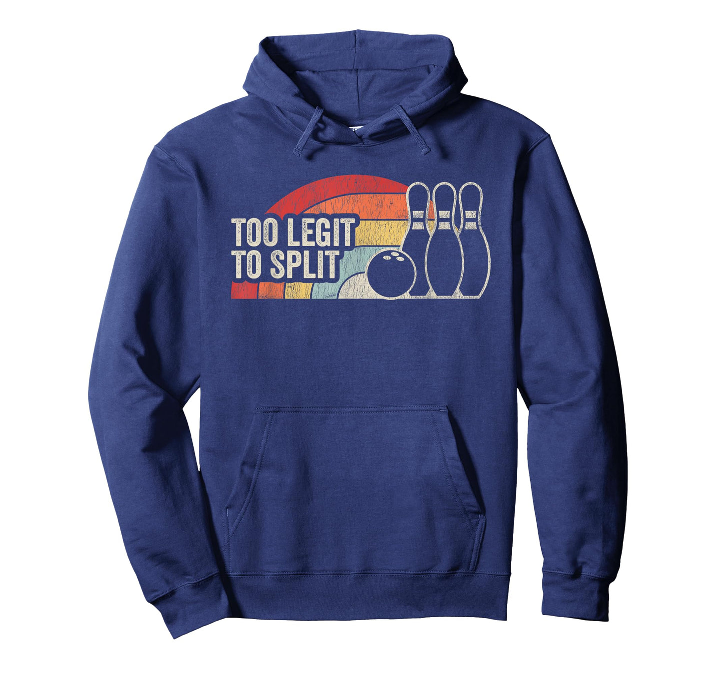 Too Legit To Split Bowling Humor Retro T-Shirt