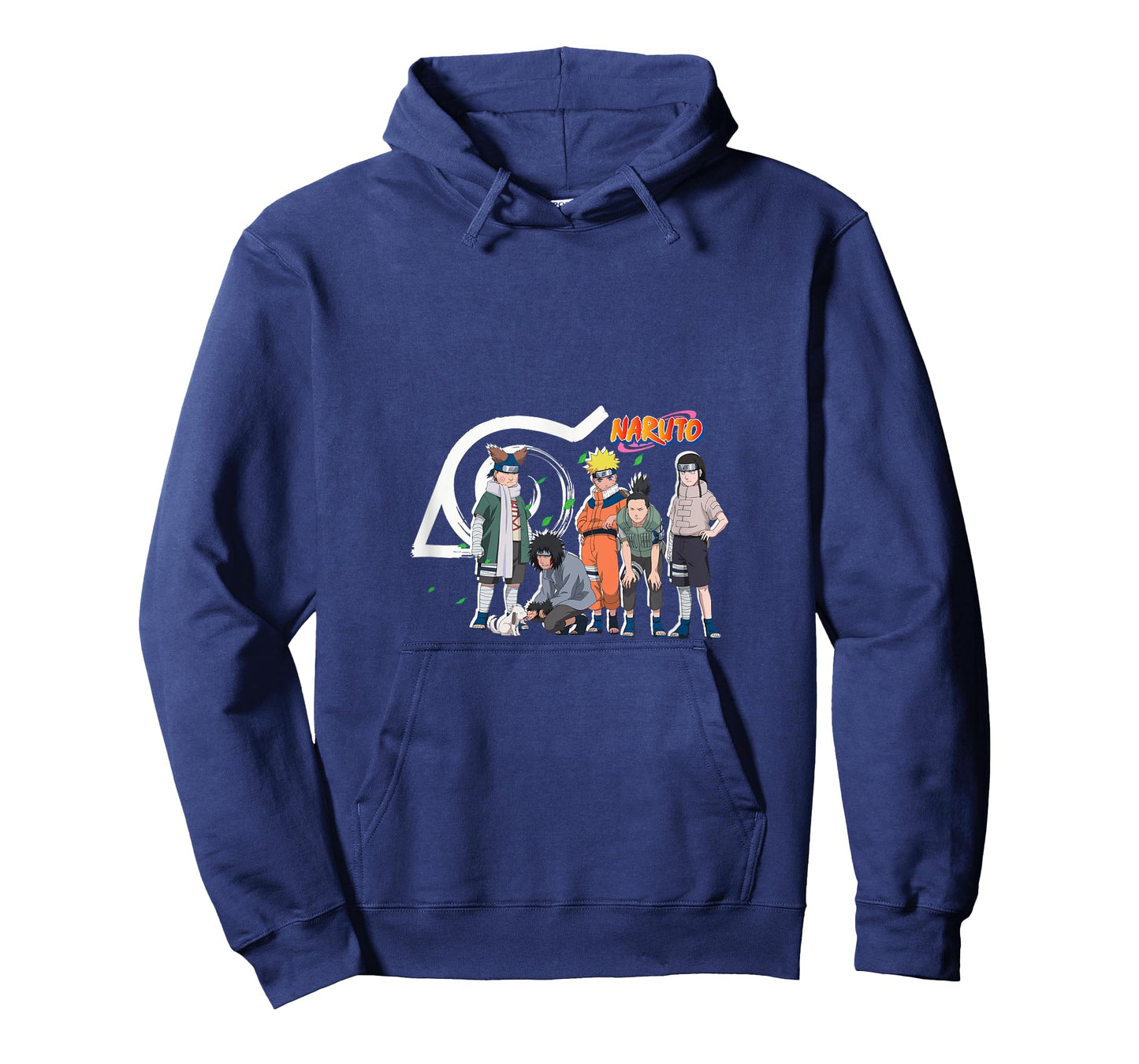 Naruto Characters & Konoha Emblem T-Shirt