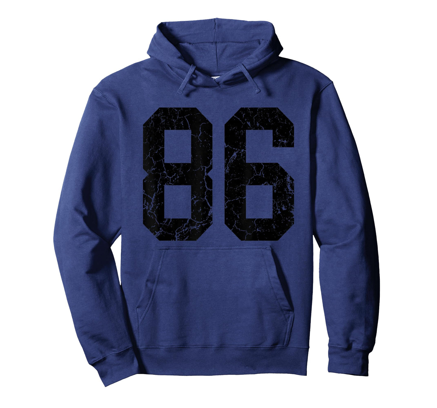 Distressed Black Number 86 Jersey Player Uniform #86 Fan T-Shirt
