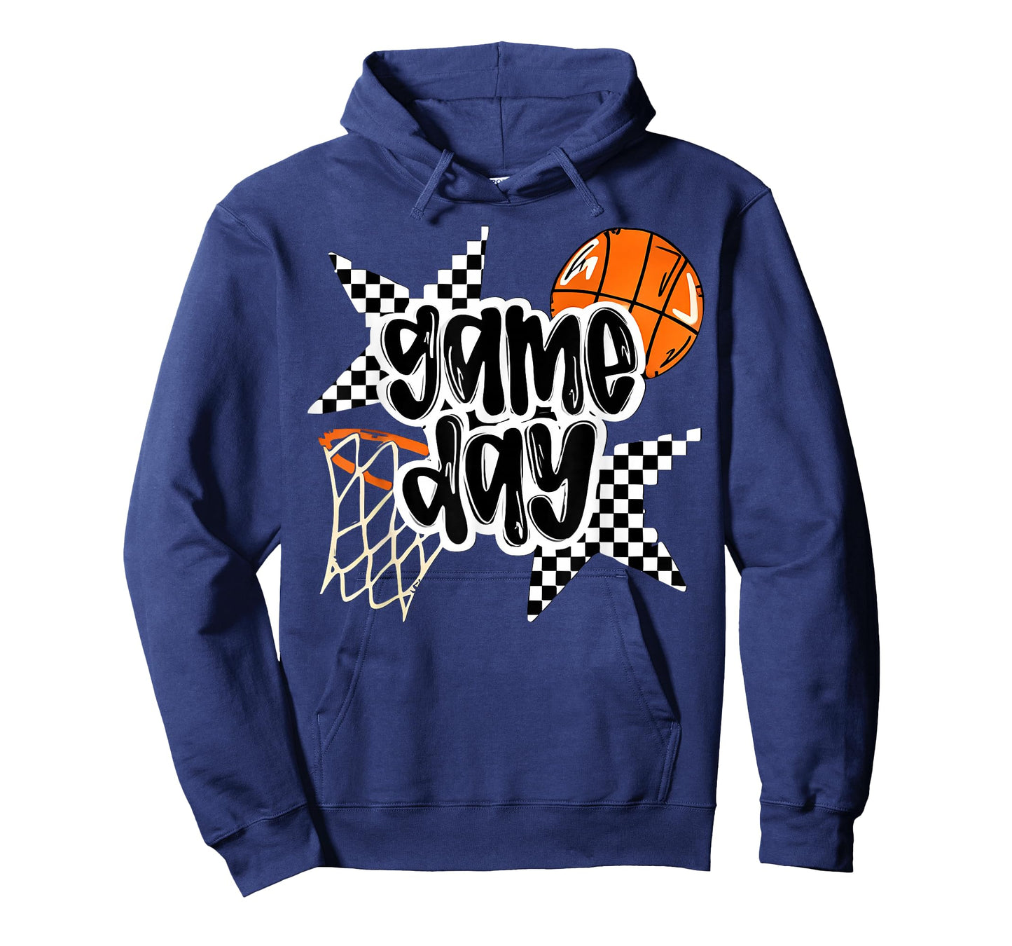 Basketball Player Game Day Checkered Basketball Fan Mom T-Shirt