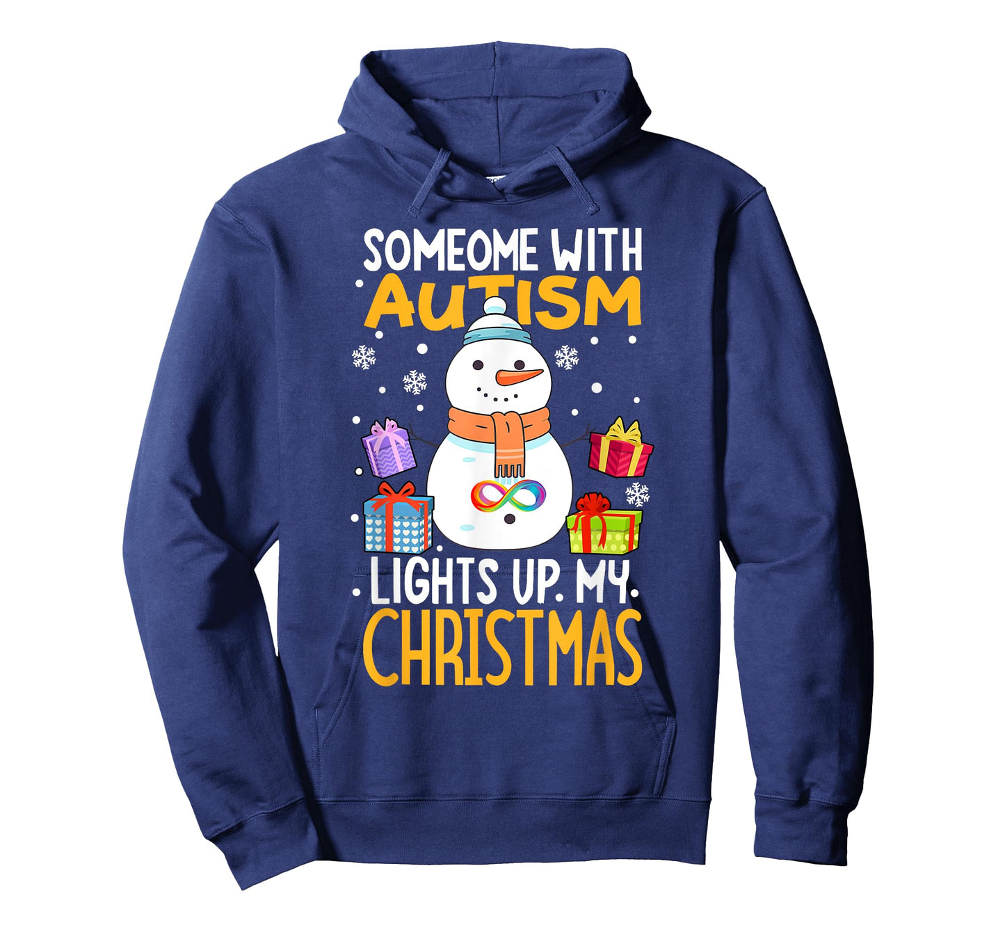 Autism awareness funny Snowman Xmas decor Christmas lights T-Shirt