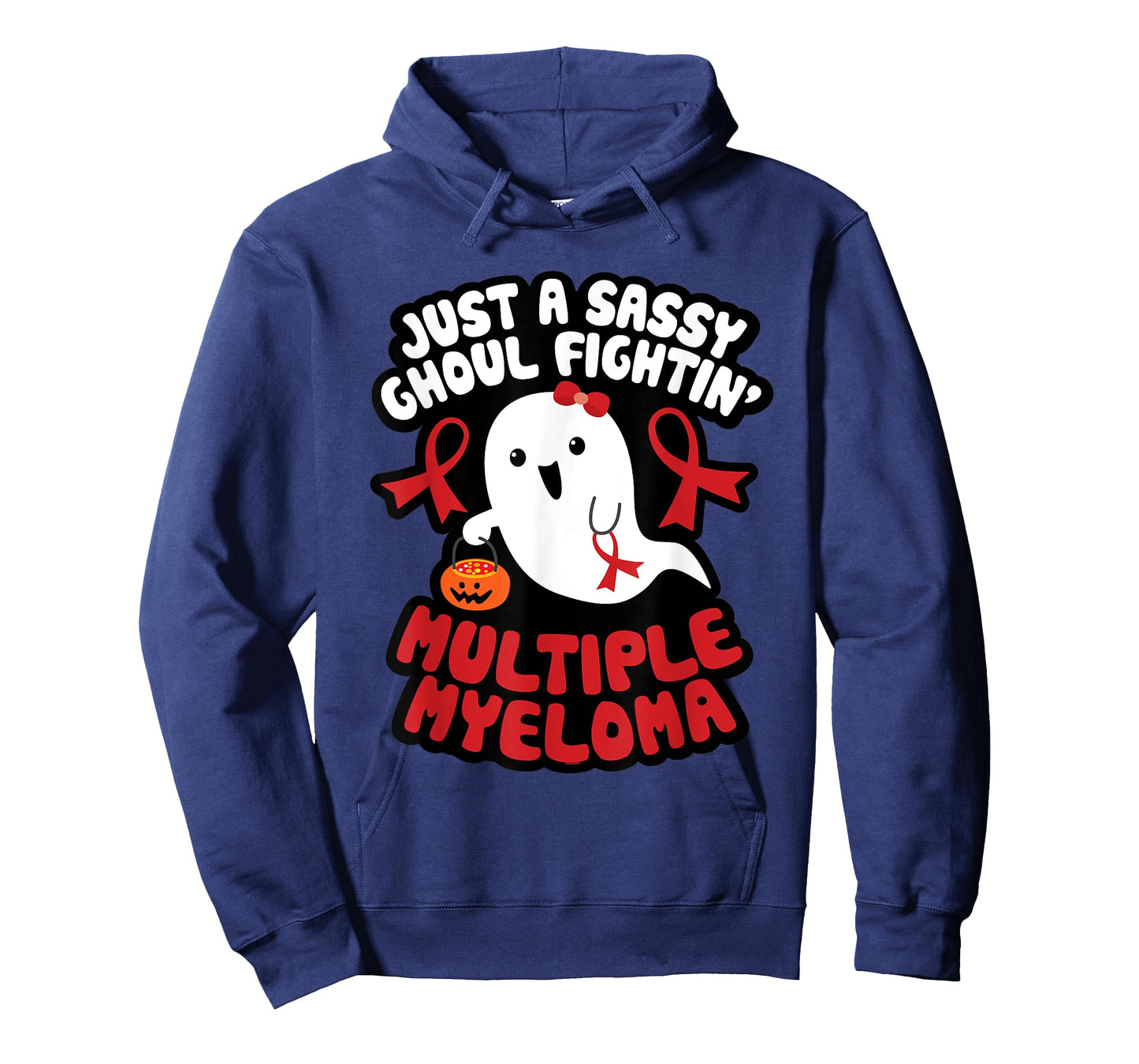 Sassy Ghoul Fighting Multiple Myeloma Halloween Cute Ghost T-Shirt
