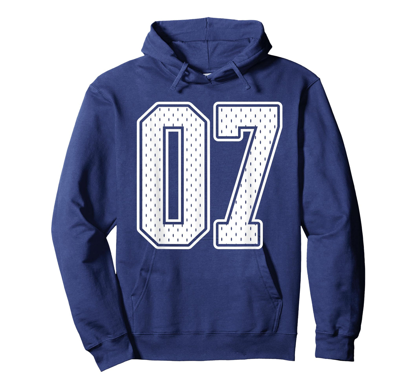 #07 White Vintage Number 07 Sports Fan Jersey Style T-Shirt