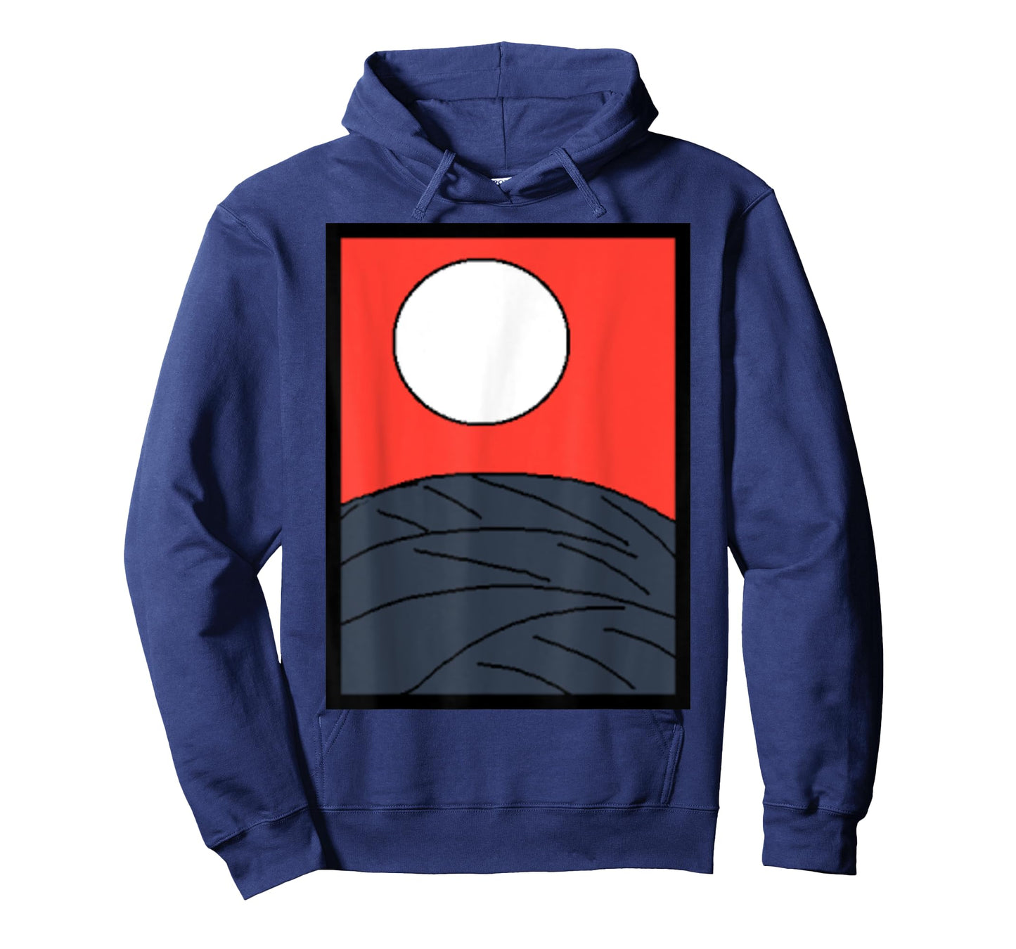 Funny Design Production Club Original Design Attention No.1 Japanese Karuta Hanafuda Moon T-Shirt