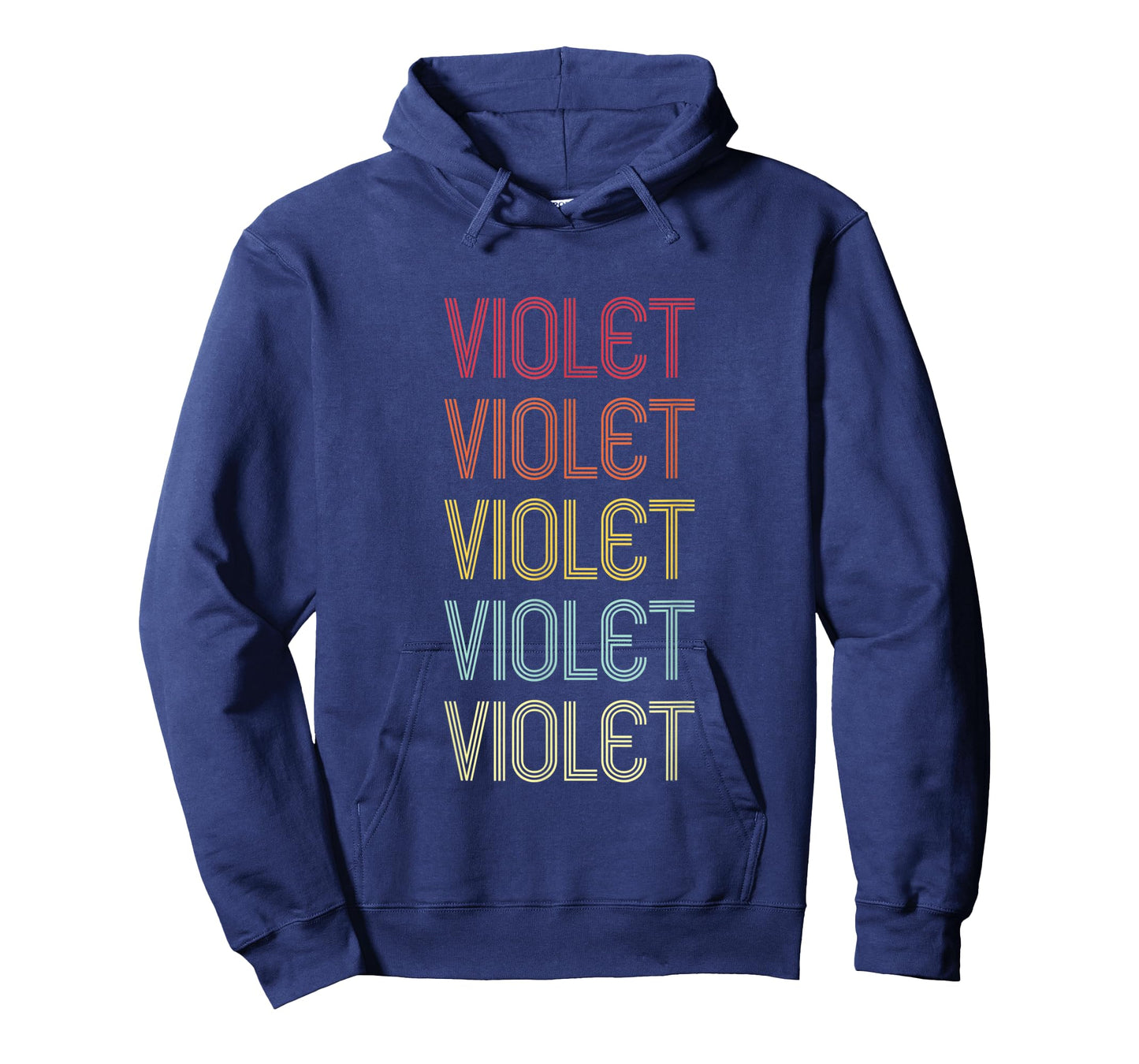Violet Retro Wordmark Pattern Vintage Personalized 70s T-Shirt