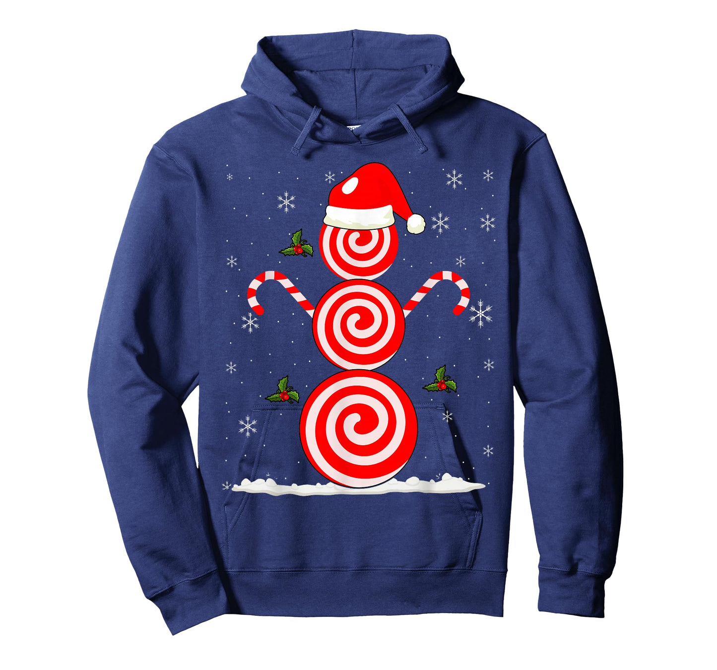 Funny Christmas Peppermint Candy Snowman T-Shirt