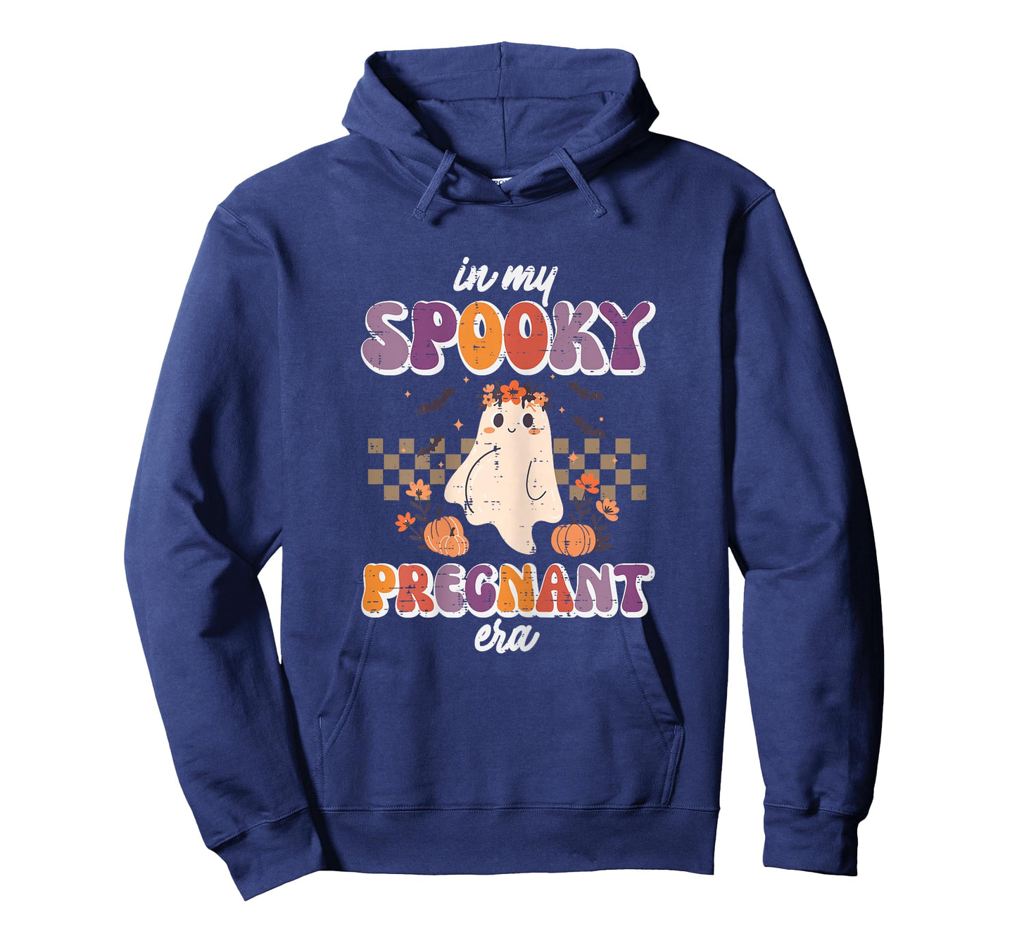 Halloween My Spooky Pregnant Era Retro Ghost Costume Women T-Shirt