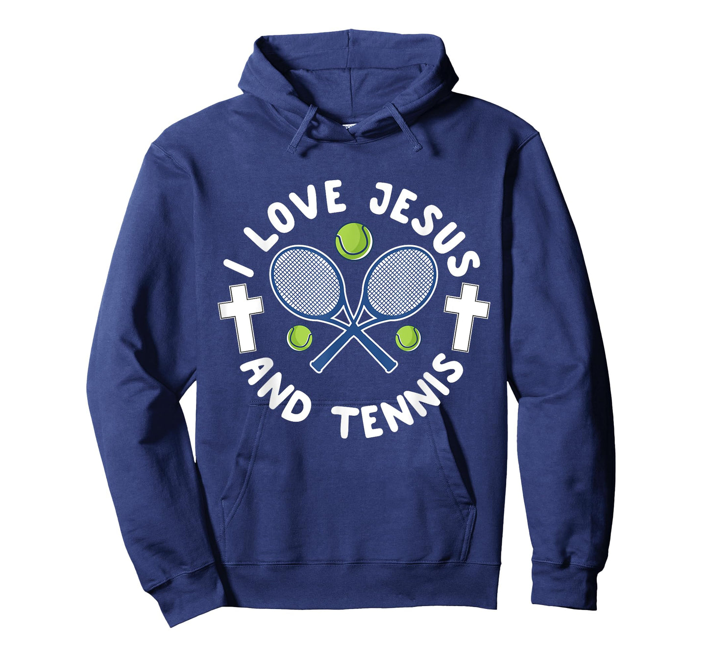 I Love Jesus And Tennis Cool Christian Sports Gift T-Shirt
