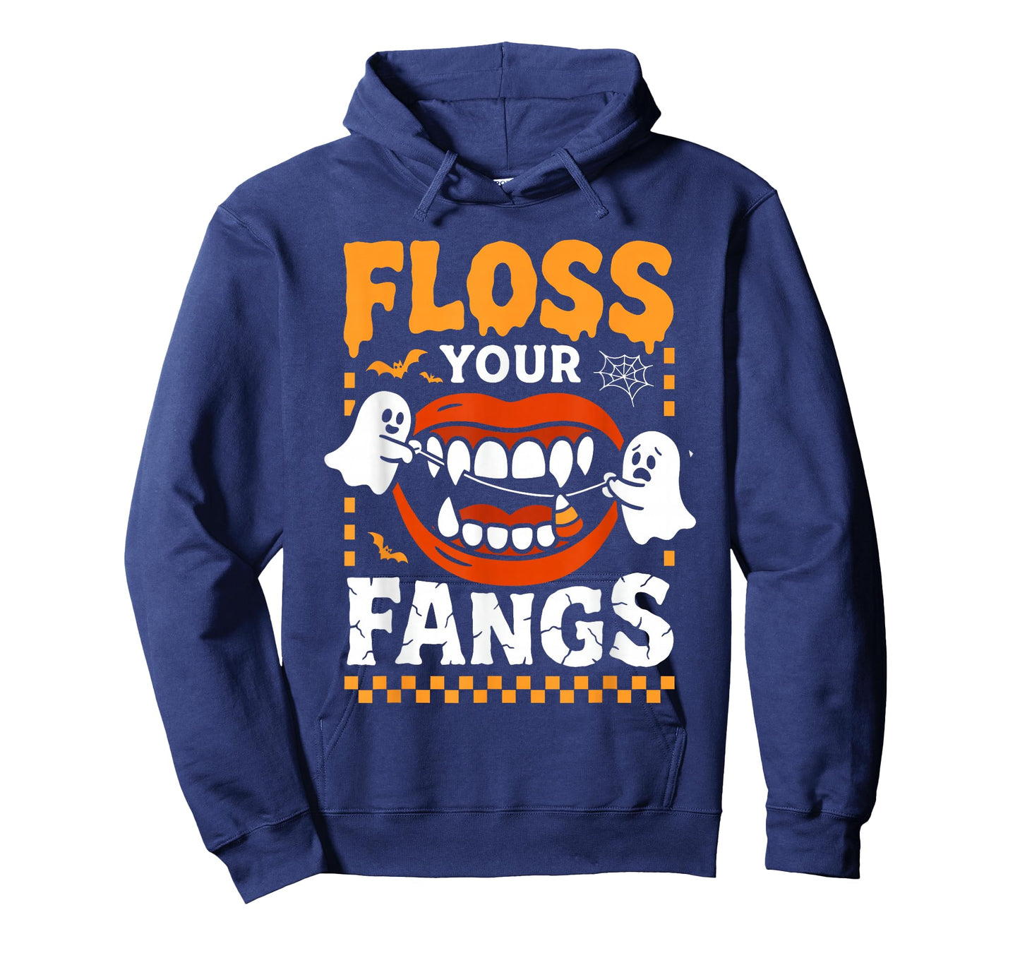 Retro Funny Teeth Floss Your Fangs Dentist Spooky Halloween T-Shirt