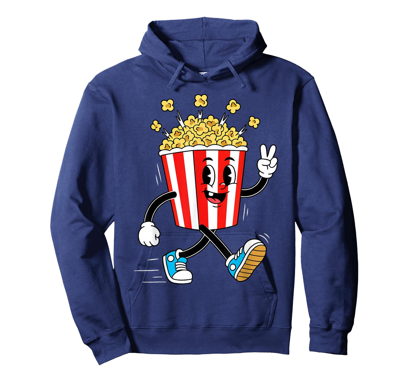 Funny Cartoon Popcorn Bucket Movie Snack Cinema Food Lover T-Shirt