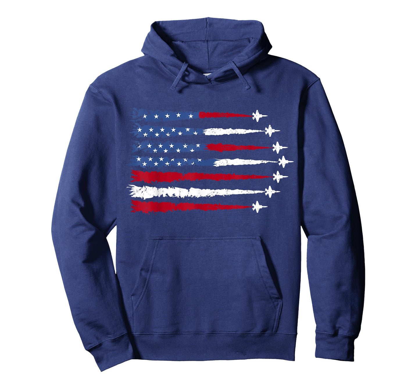 Patriotic Red White Blue USA Flag Fighter Jets 4th of July T-Shirt