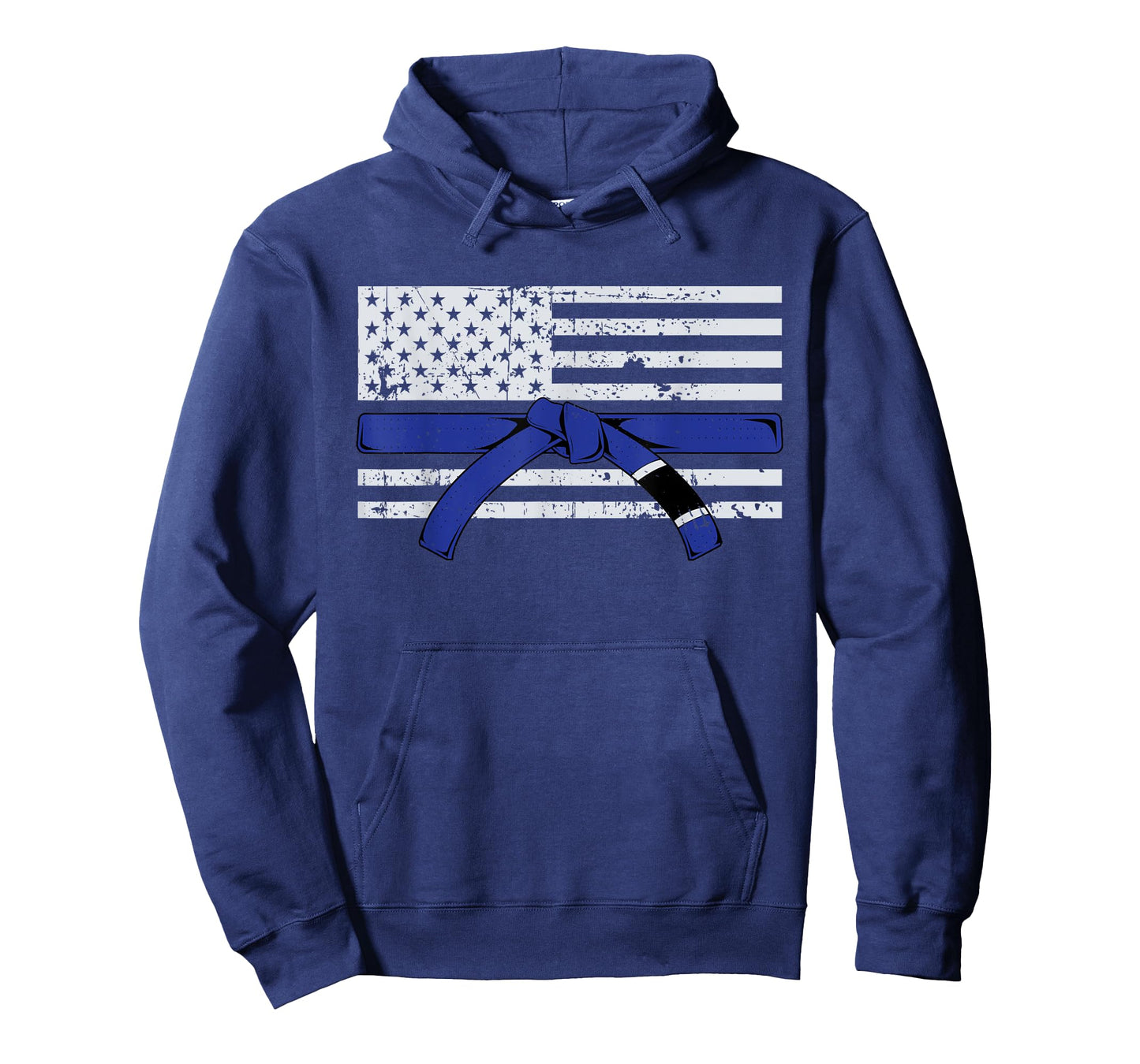 American Flag Jiu Jitsu Blue Belt Ranking BJJ Jiujitsu Gift T-Shirt